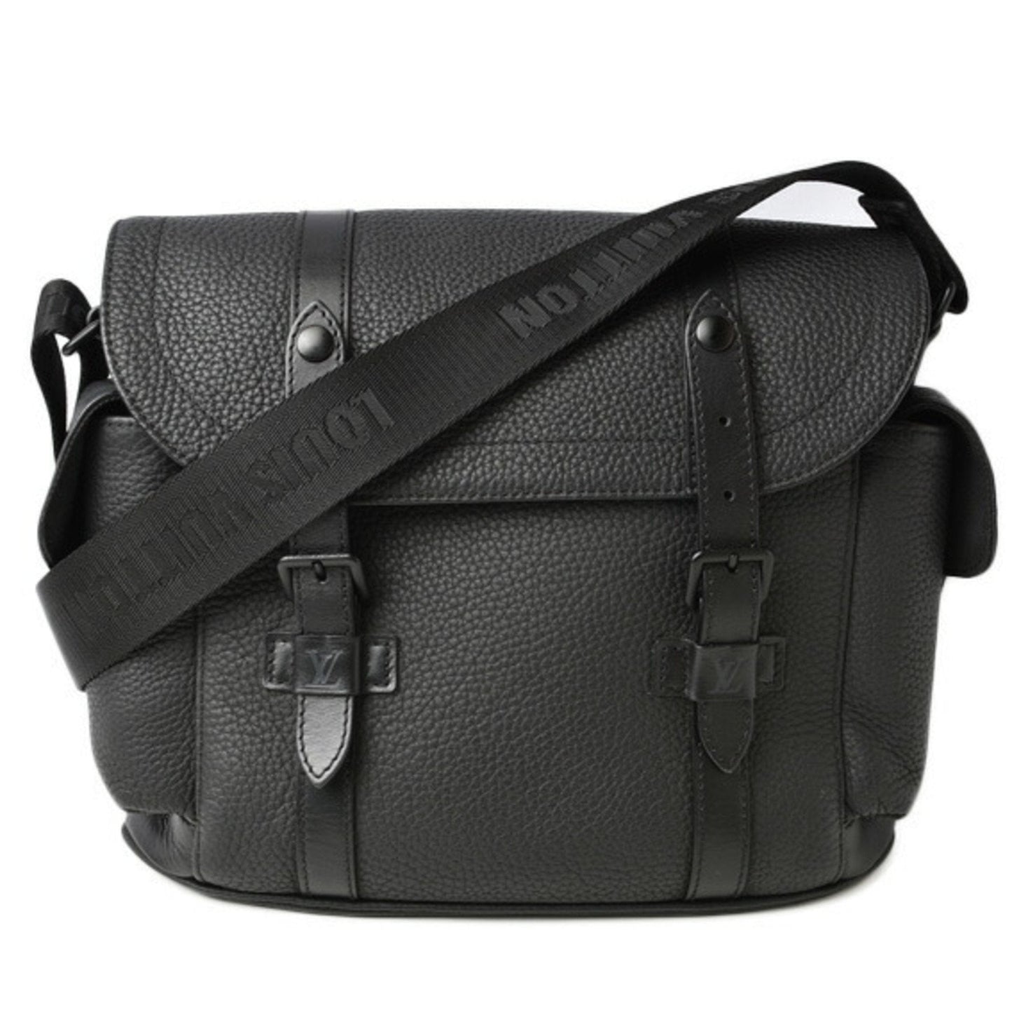 Louis Vuitton Black Messenger Bag Shoulder Bag ()