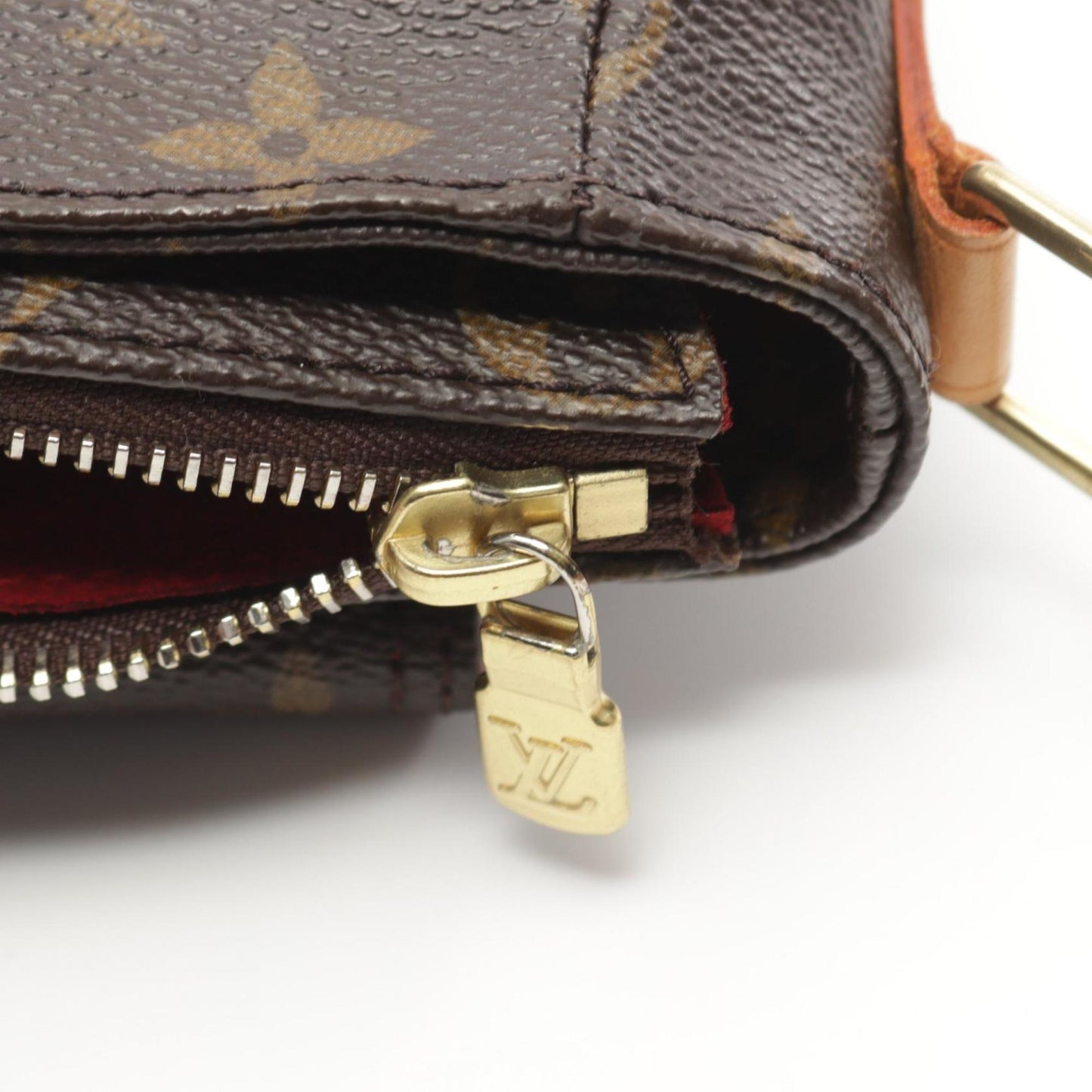 Louis Vuitton Monogram Brown Coated Canvas Leather Shoulder Bag