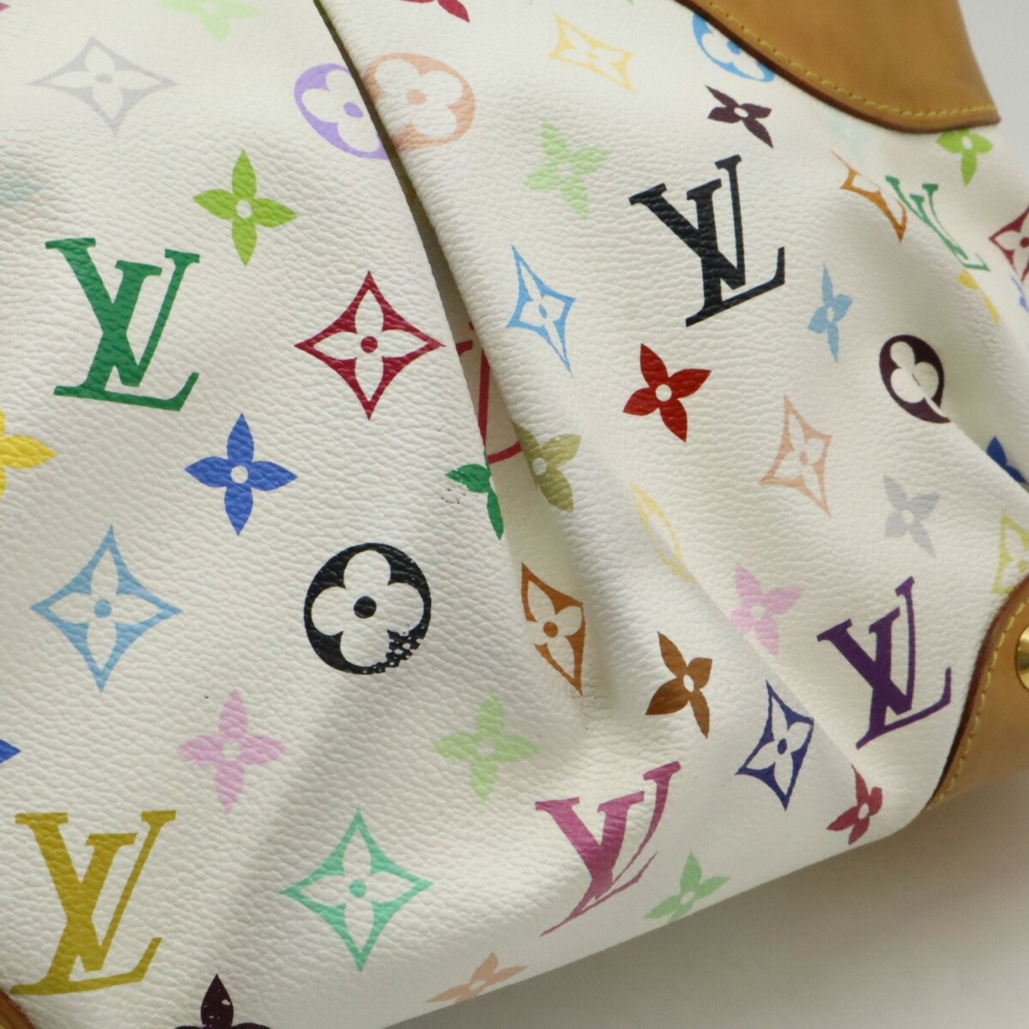 Louis Vuitton Monogram Multicolore Blanc Pvc Handbag Shoulder Bag