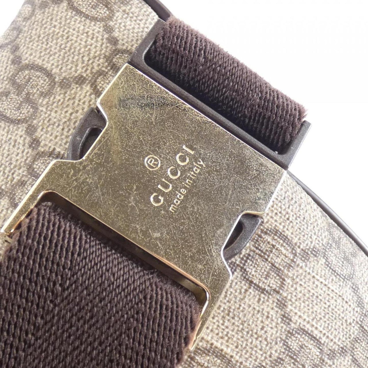 Gucci Beige Dark Brown Gg Supreme Fanny Pack