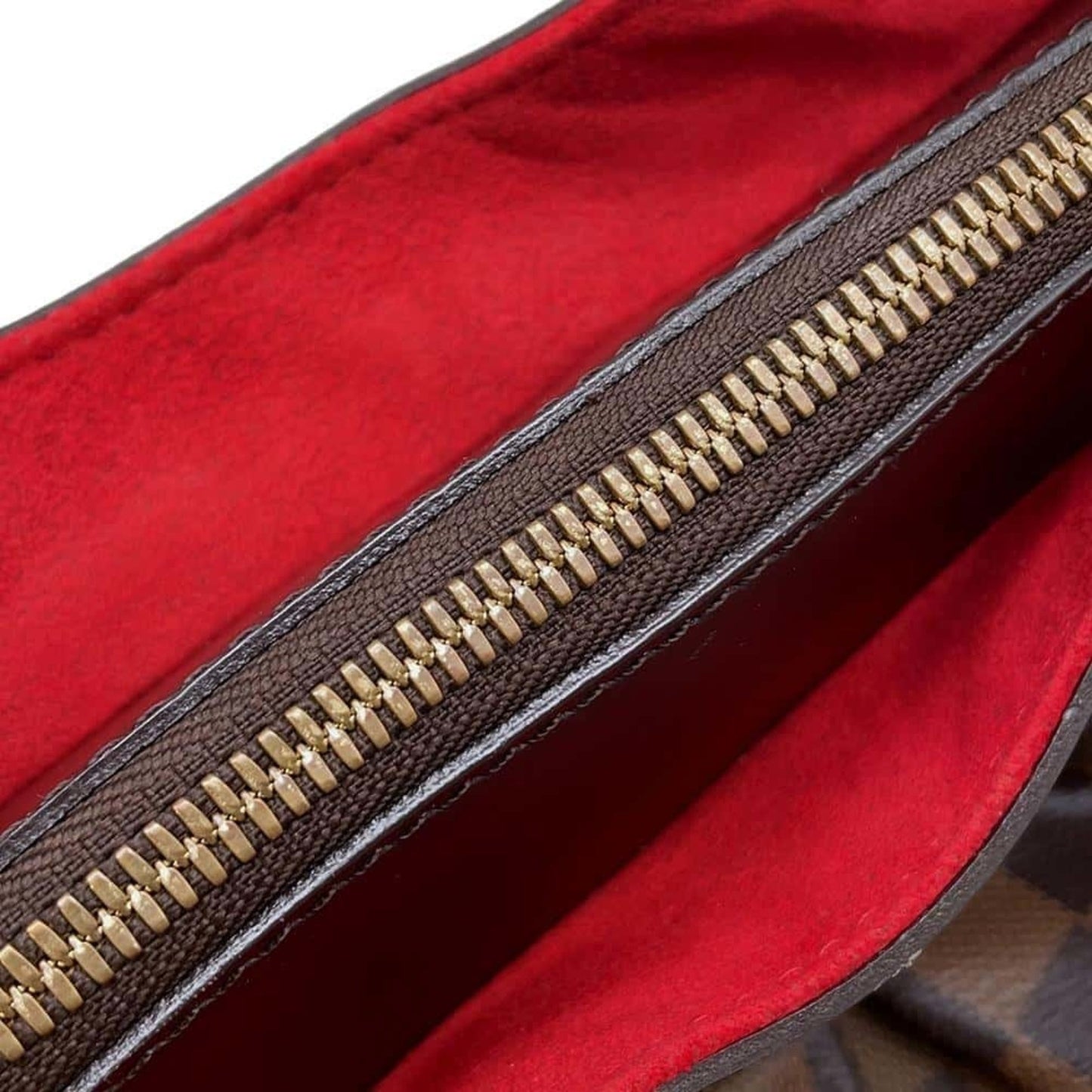 Louis Vuitton Damier Damier Canvas Ebene Red Color Handbag Shoulder Bag