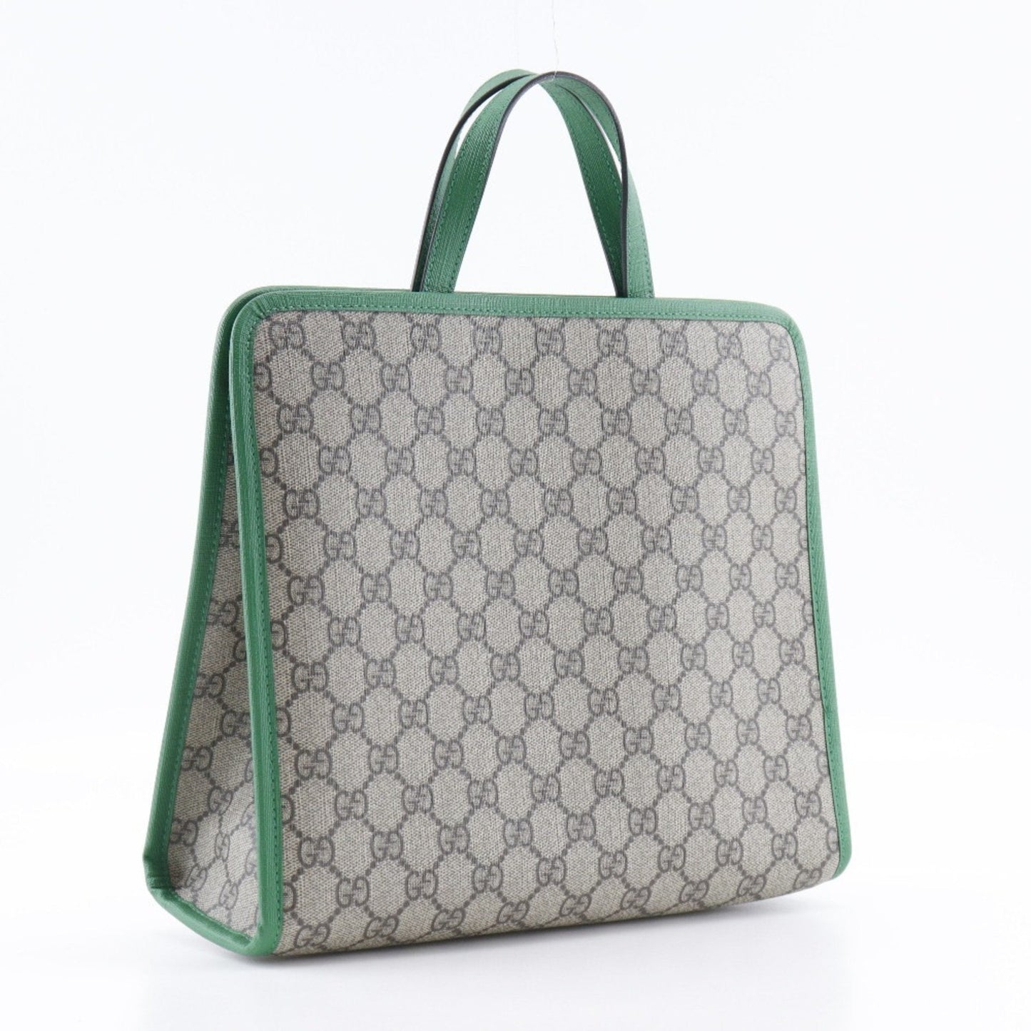 Gucci Brown Green Gg Supreme Canvas Handbag Tote Bag