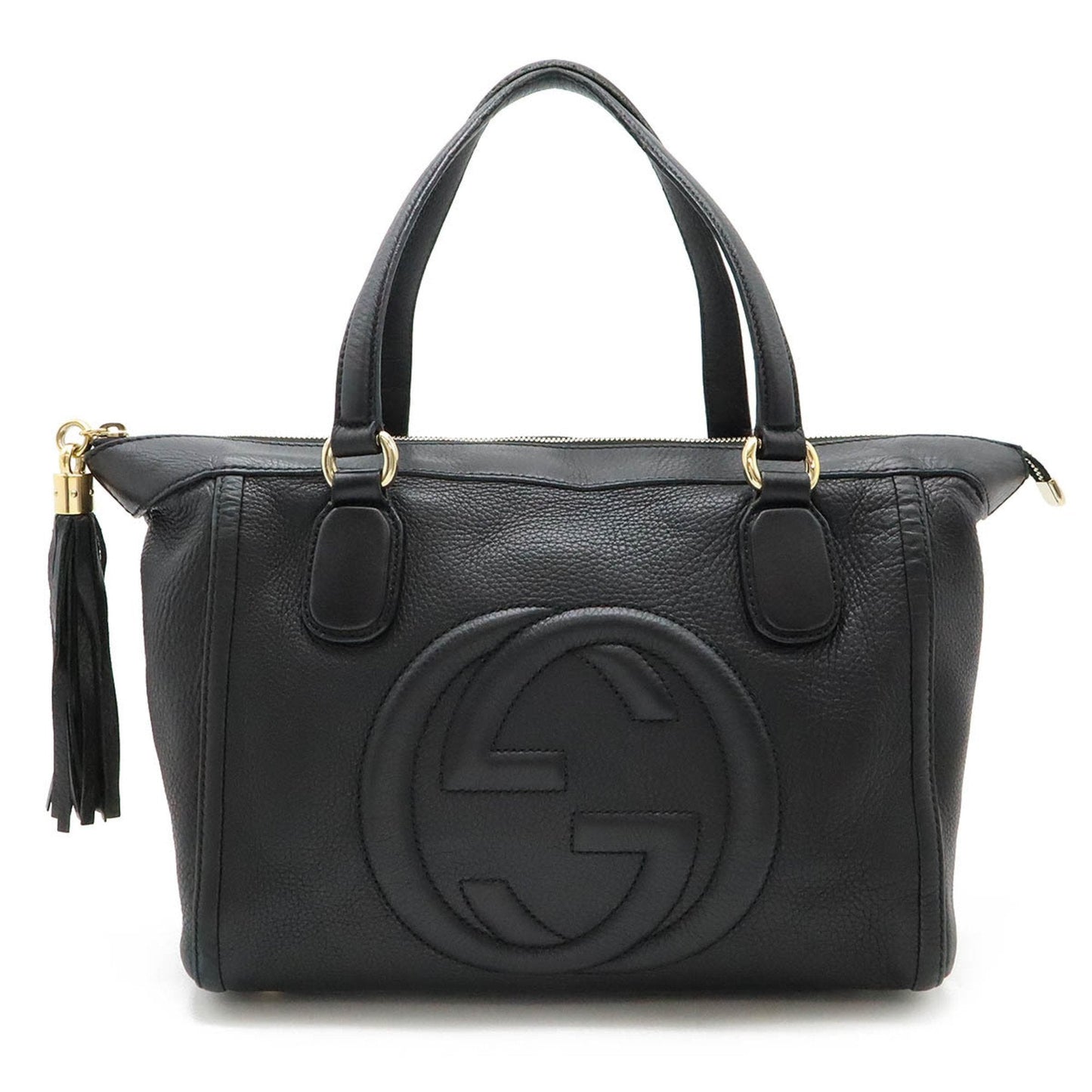 Gucci Soho Black Leather Handbag Tote Bag