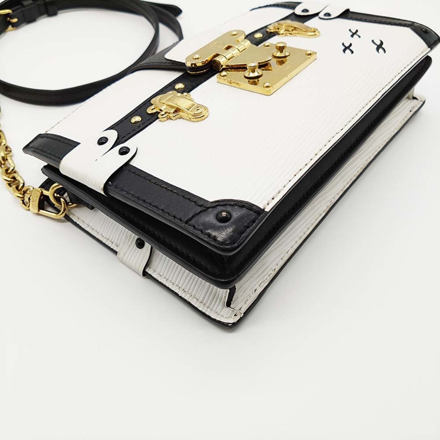 Louis Vuitton Epi White Epi Leather Clutch Bag Shoulder Bag