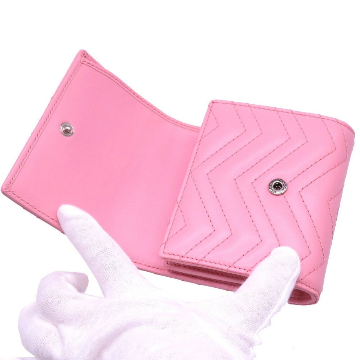 Gucci Pink Leather Wallet (Bi-Fold)