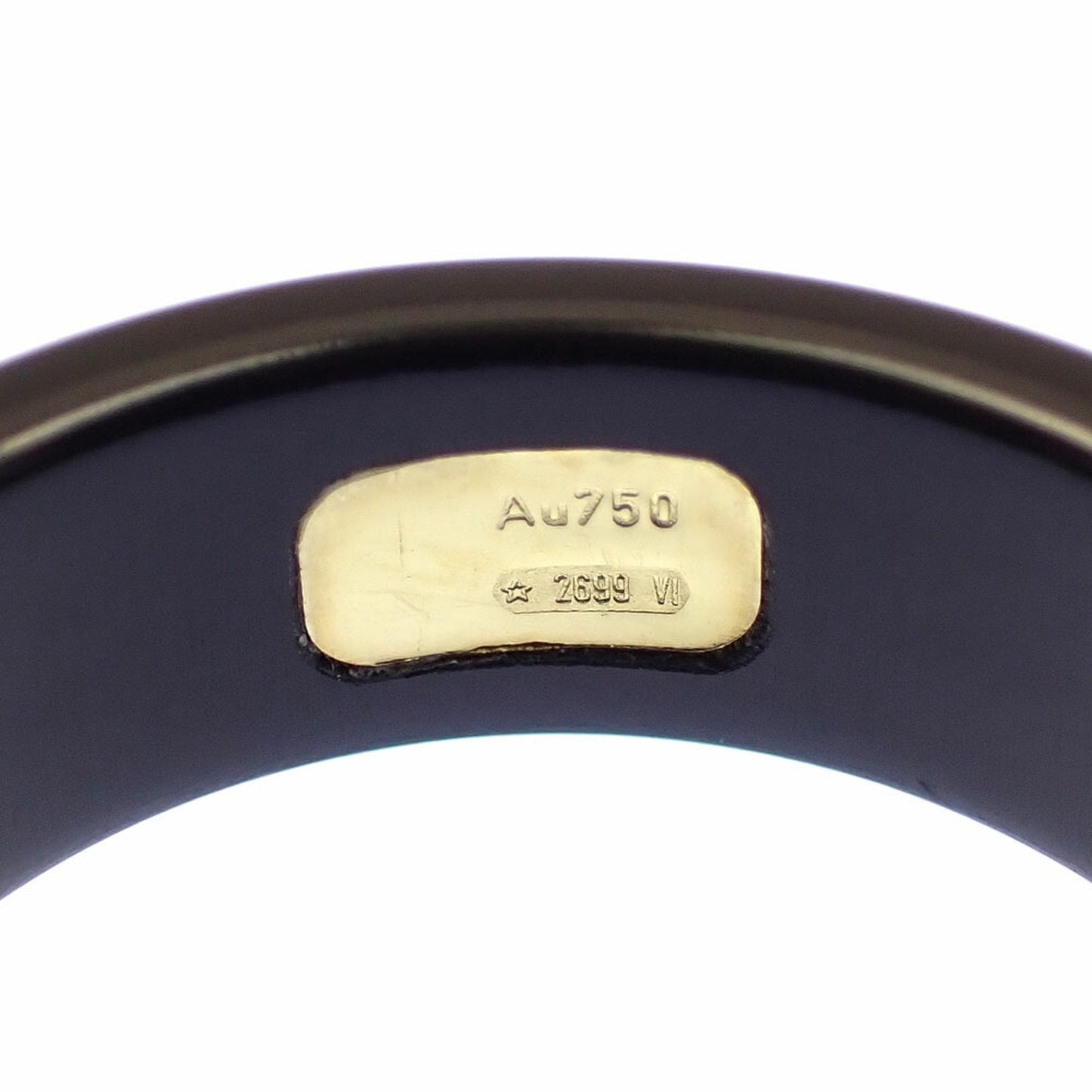 Gucci Icon Black Yellow Metal Band Ring