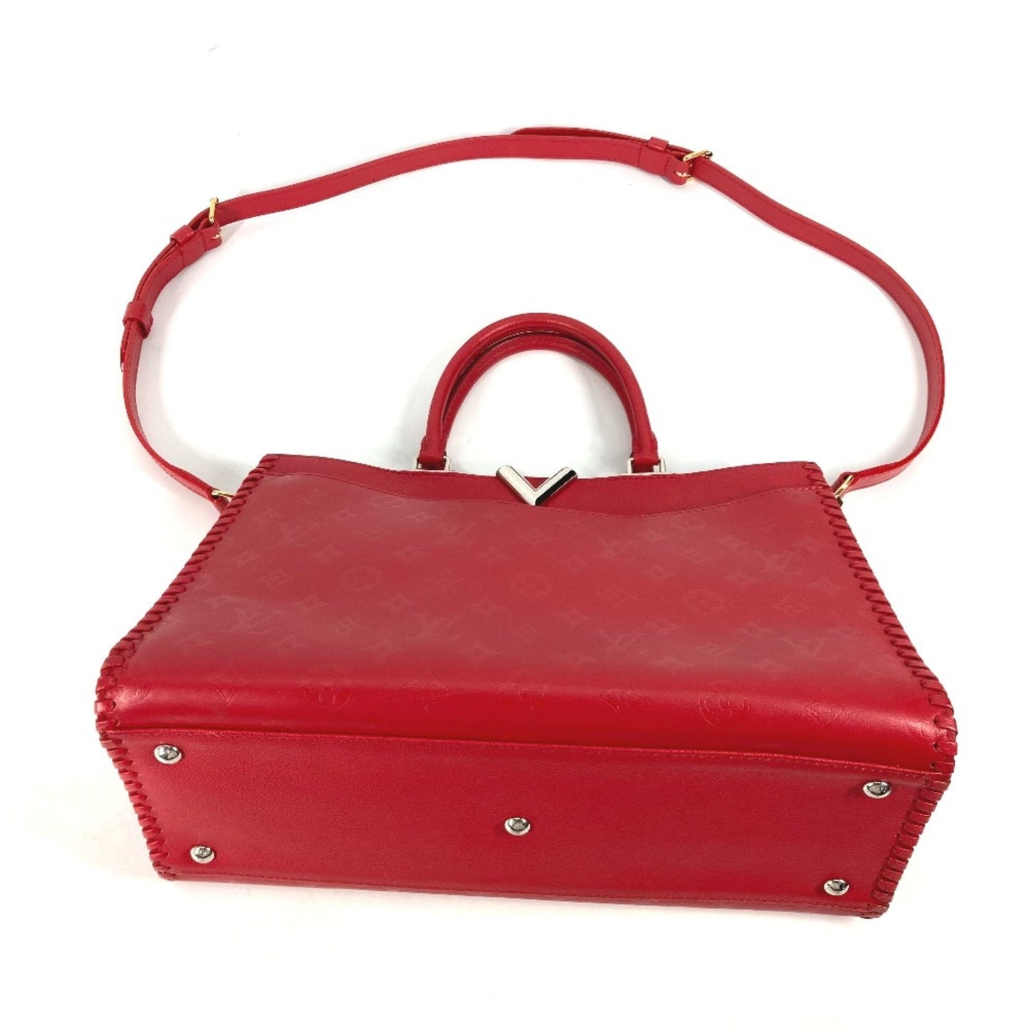 Louis Vuitton Red Leather Shoulder Bag