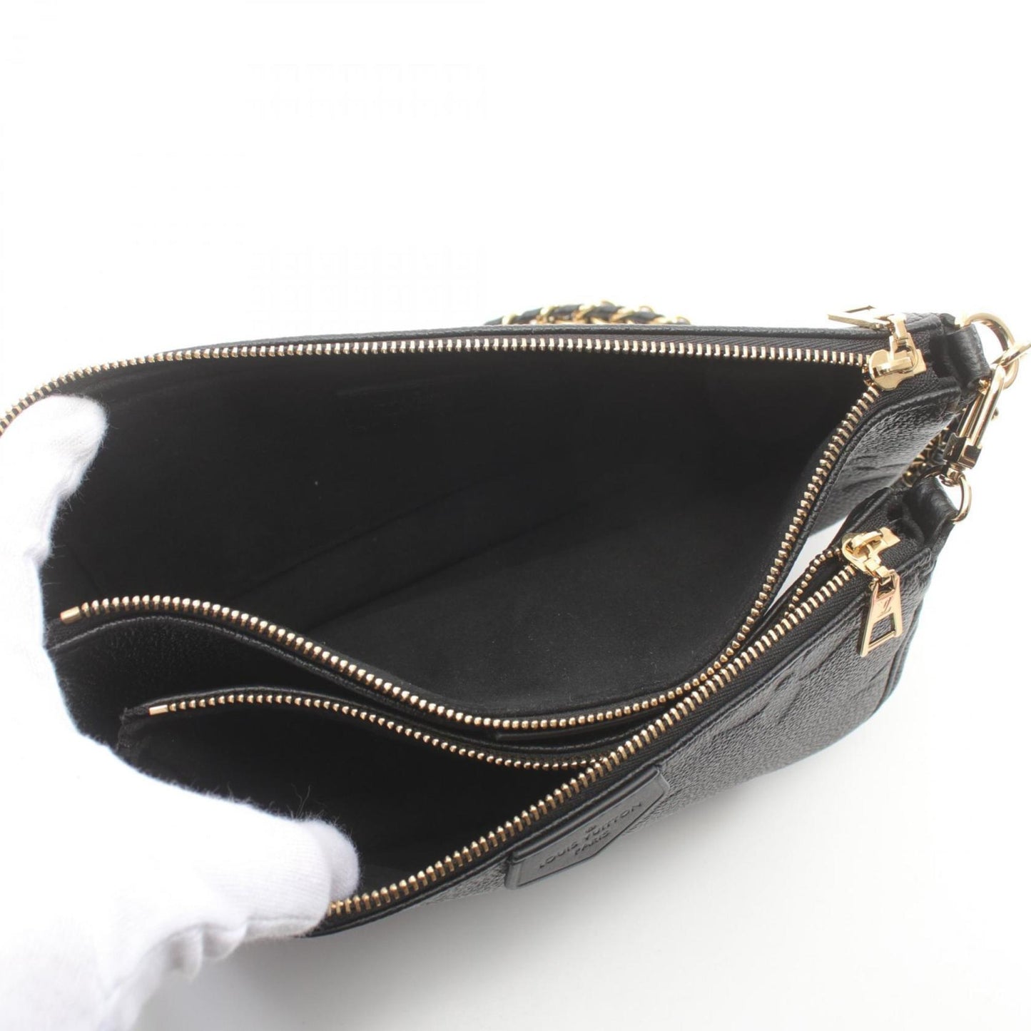 Louis Vuitton Black Monogram Empreinte Leather Pochette Shoulder Bag