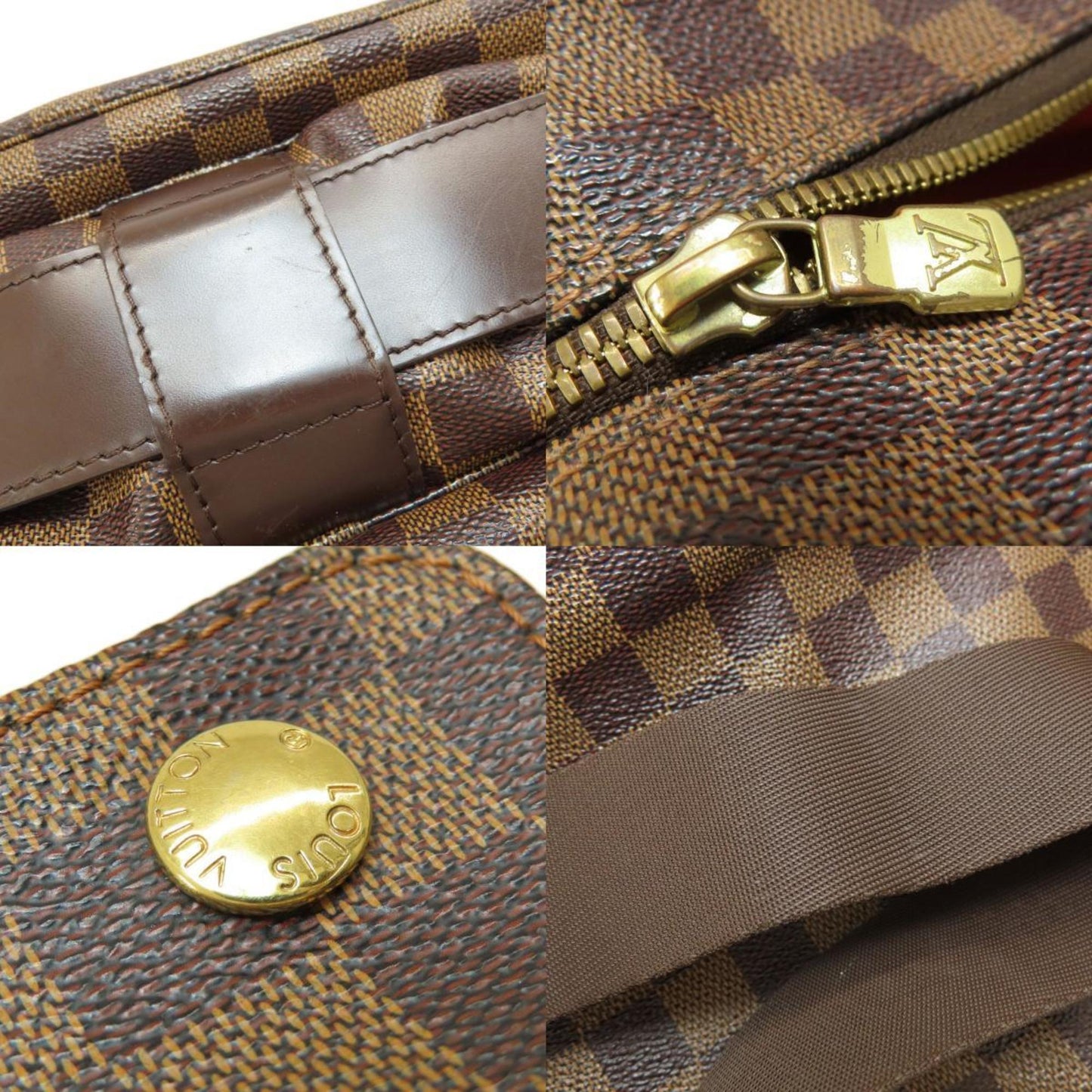 Louis Vuitton Damier Brown Damier Canvas Ebene Damier Canvas Shoulder Bag