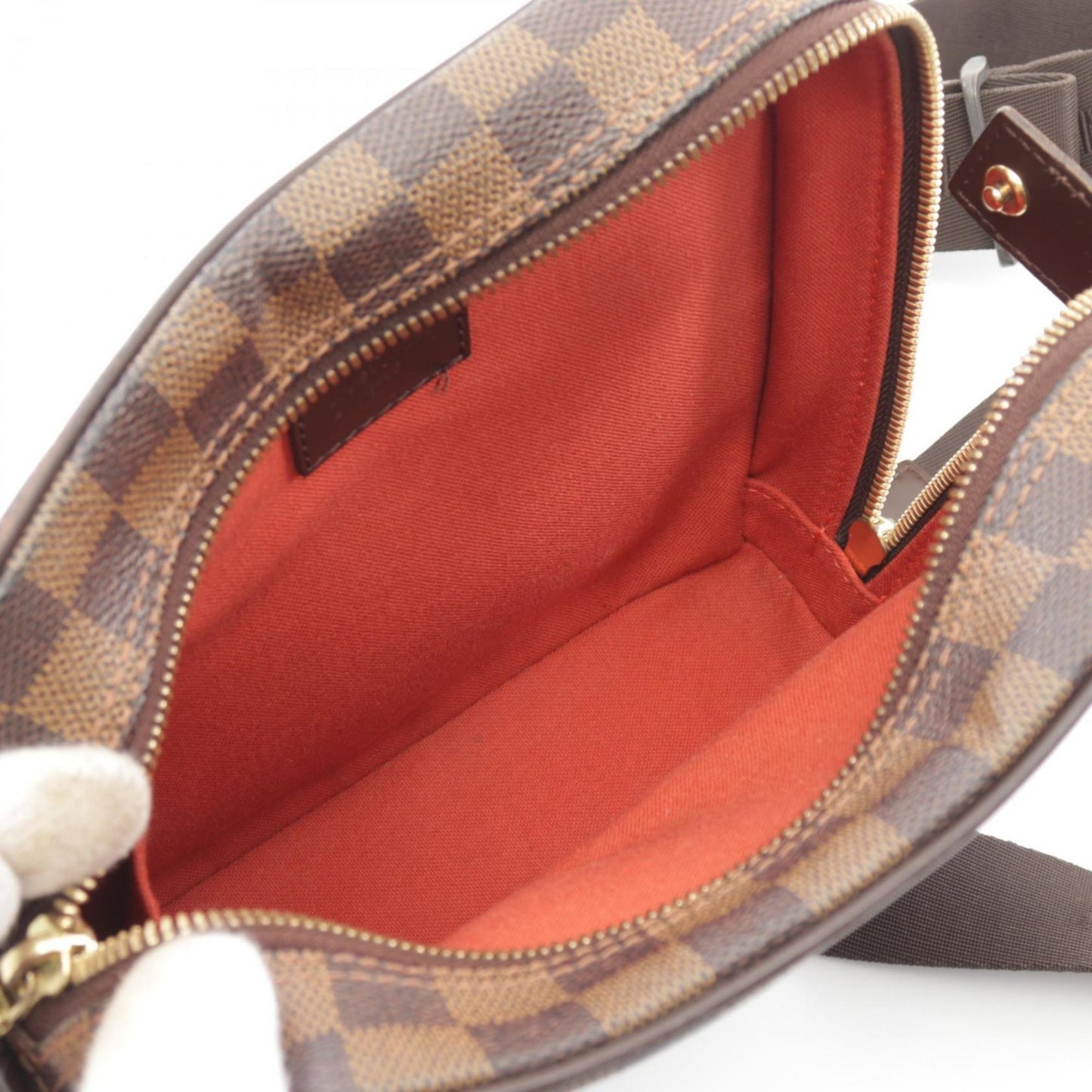 Louis Vuitton Damier Brown Coated Canvas Leather Shoulder Bag