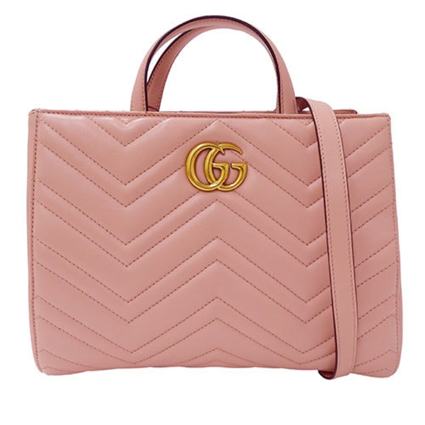 Gucci Pink Leather Handbag Shoulder Bag ()