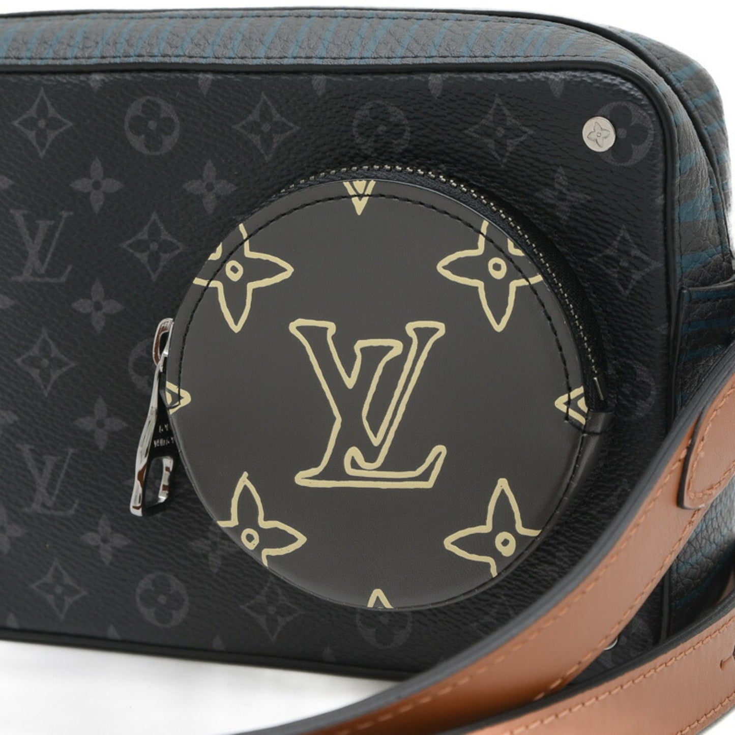 Louis Vuitton Monogram Eclipse Monogram Eclipse Leather Pochette Shoulder Bag