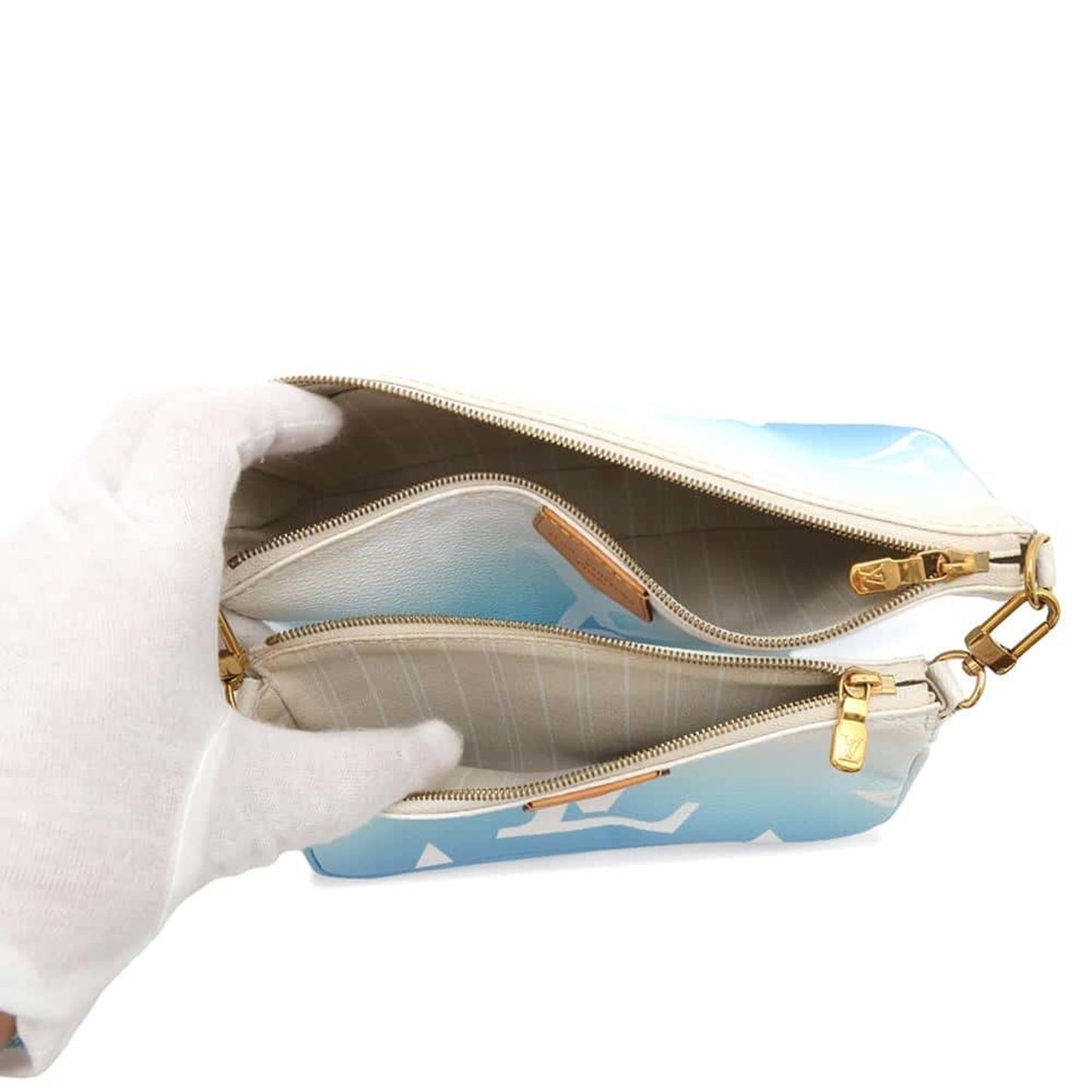 Louis Vuitton Monogram Blue Monogram Pochette Shoulder Bag