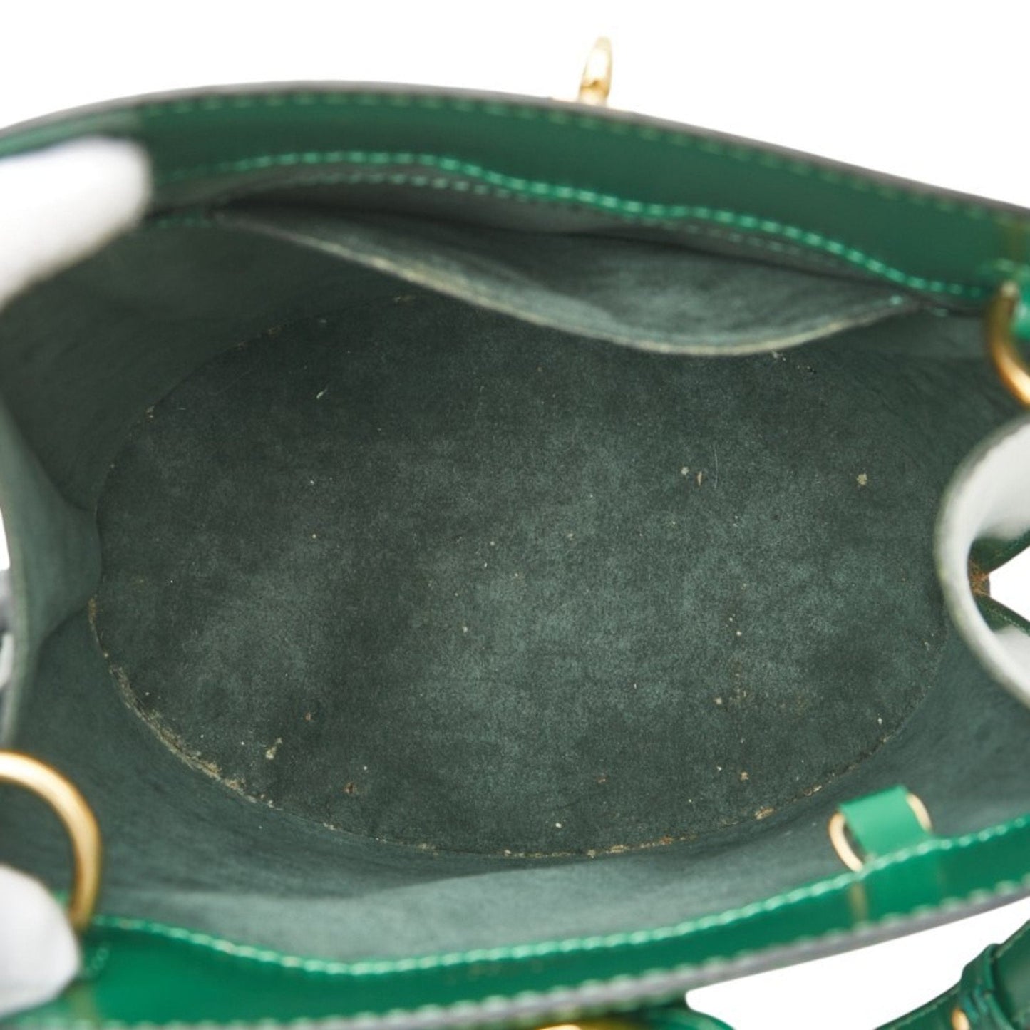 Louis Vuitton Borneo Green Leather Shoulder Bag