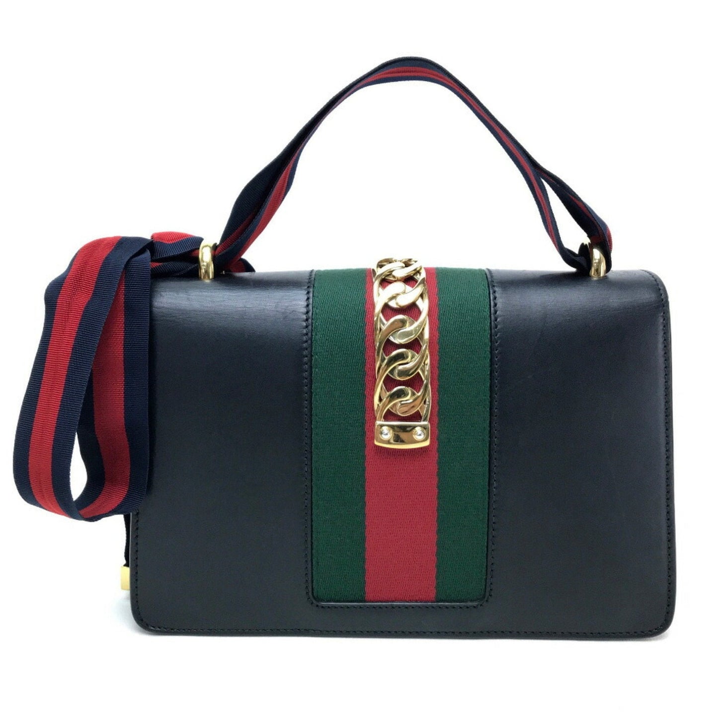 Gucci Black Leather Handbag Shoulder Bag