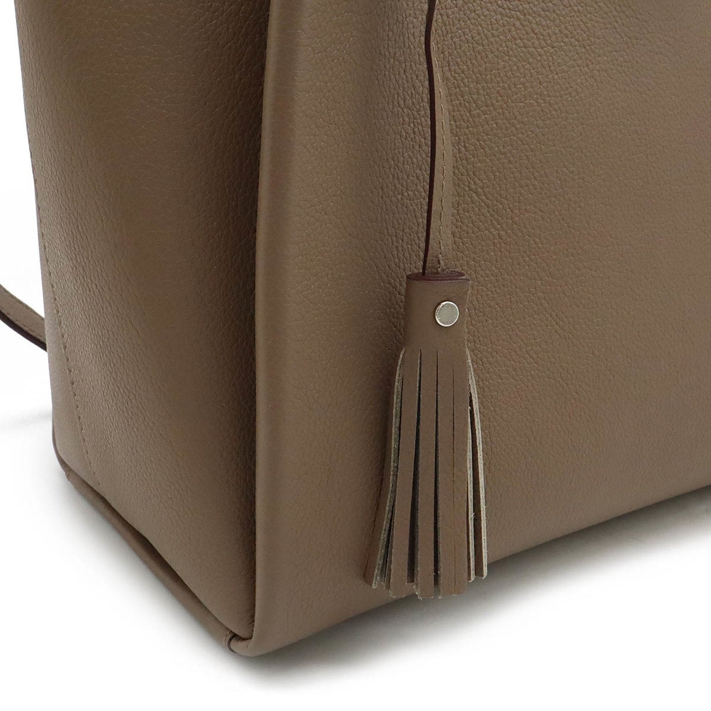Louis Vuitton Brown Leather Handbag Shoulder Bag Tote Bag