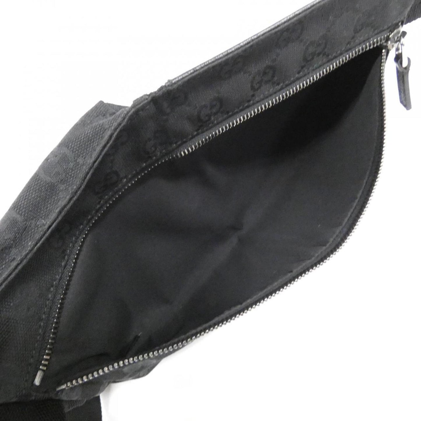 Gucci Black Gg Canvas Fanny Pack