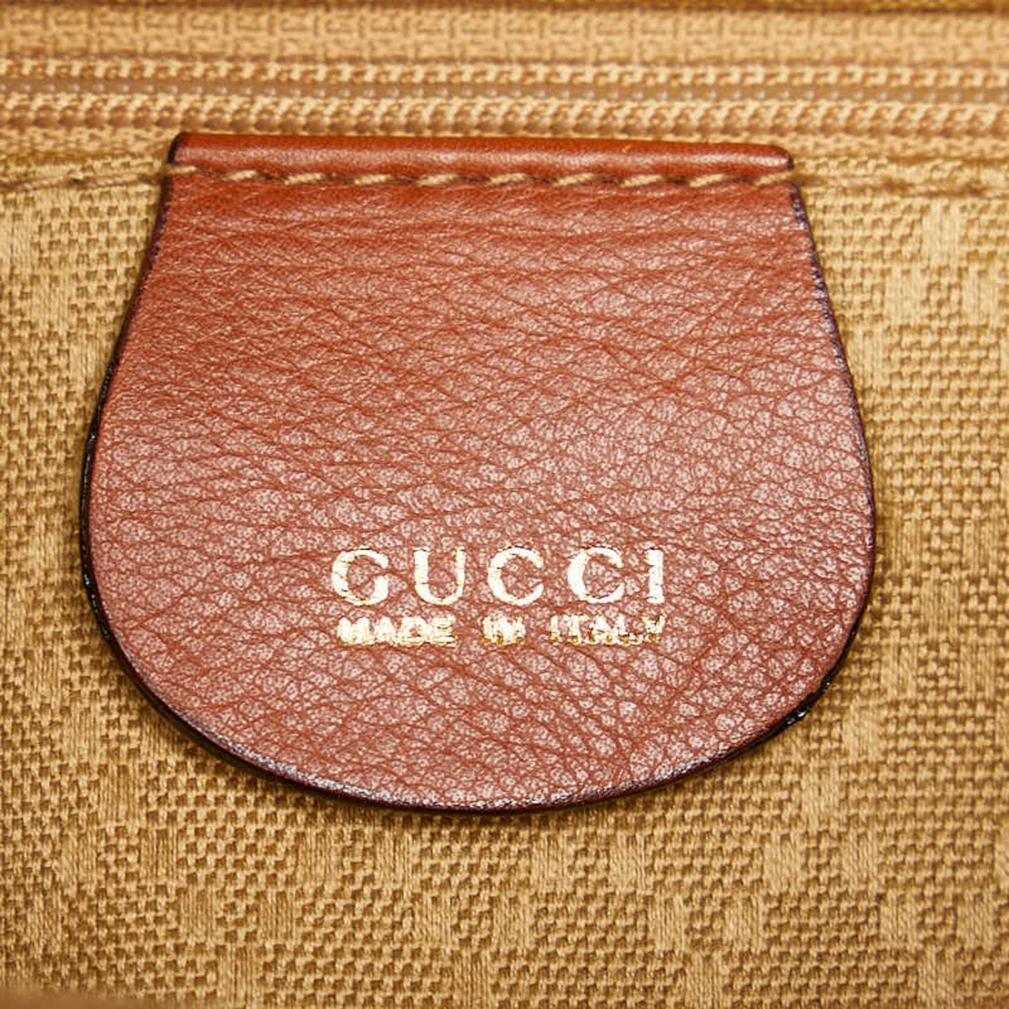 Gucci Brown Leather Backpack