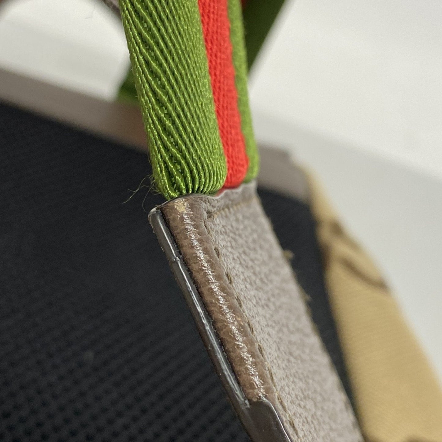 Gucci Brown Canvas Leather Backpack