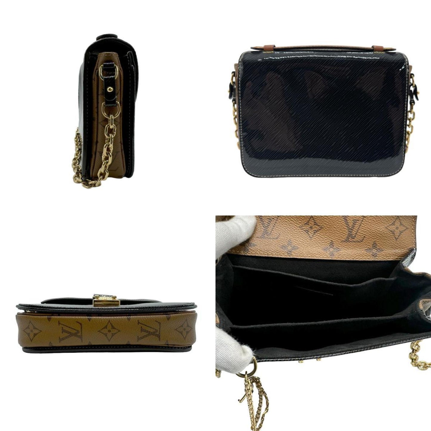 Louis Vuitton Black Monogram Reverse Pvc Pochette Shoulder Bag