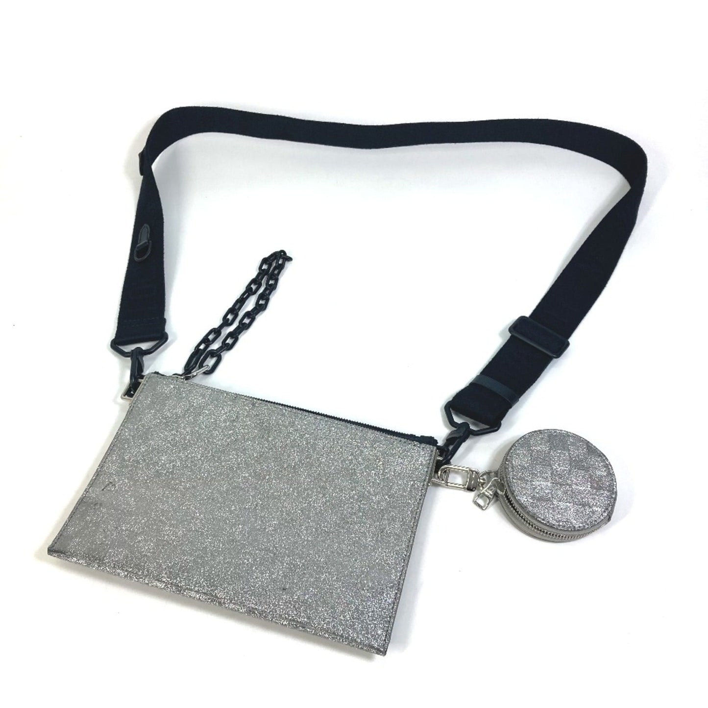 Louis Vuitton Silver Leather Shoulder Bag