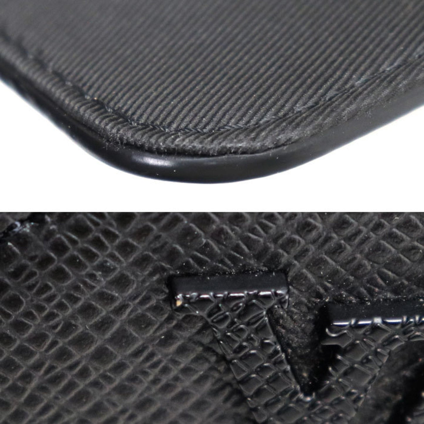 Louis Vuitton Black Taiga Leather Shoulder Bag
