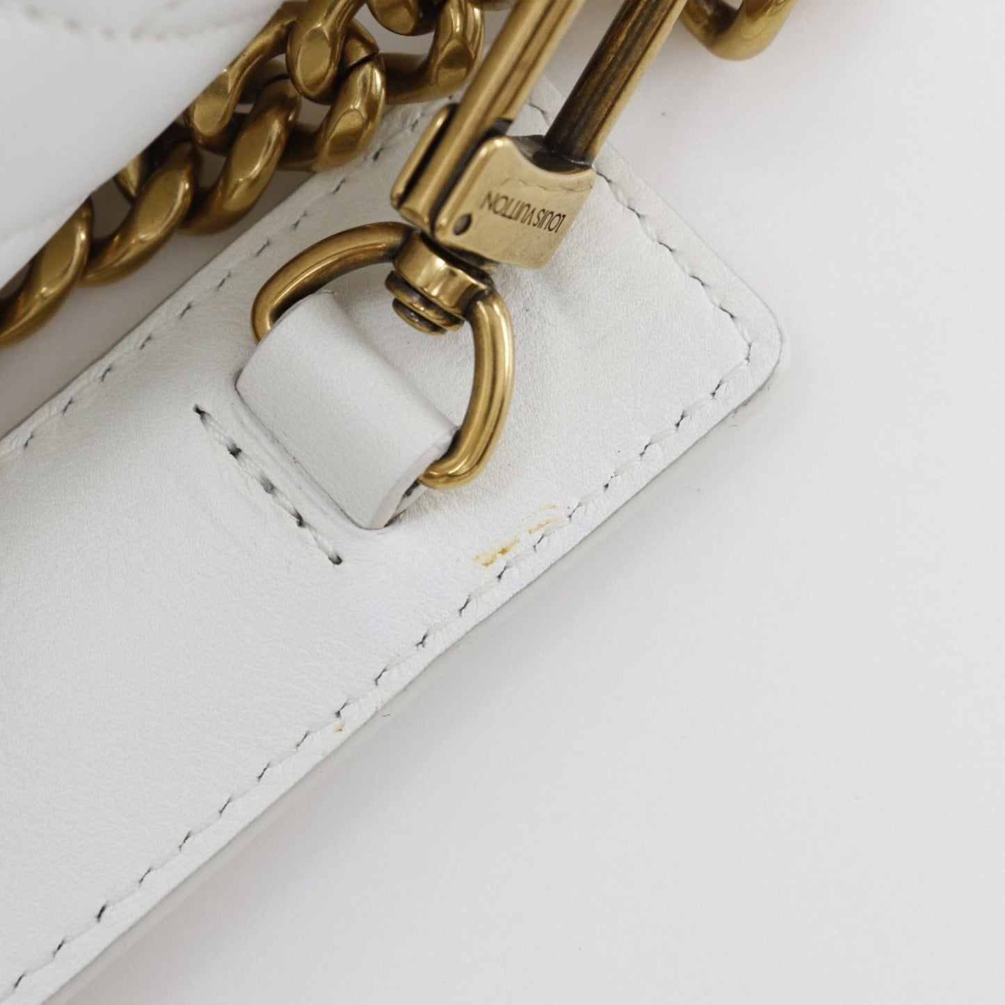 Louis Vuitton White Leather Shoulder Bag