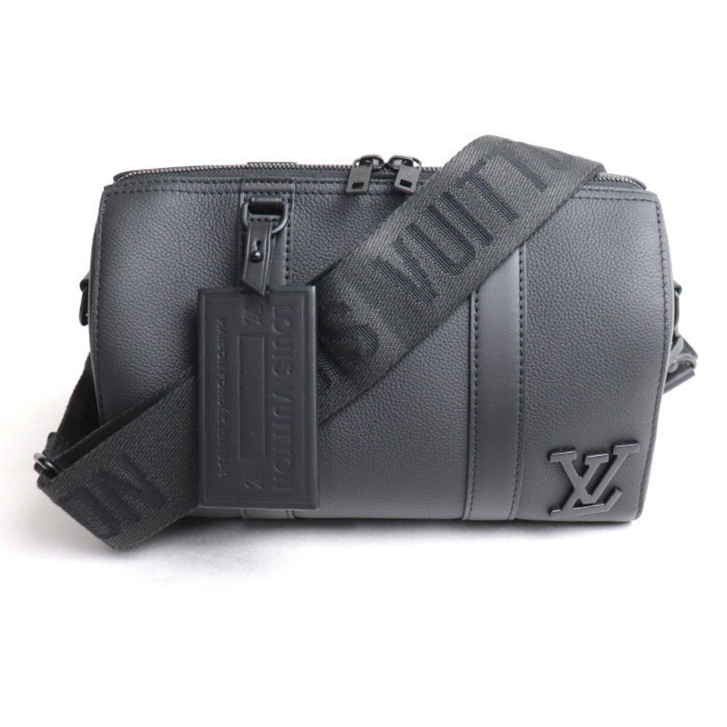 Louis Vuitton Black Leather Shoulder Bag ()