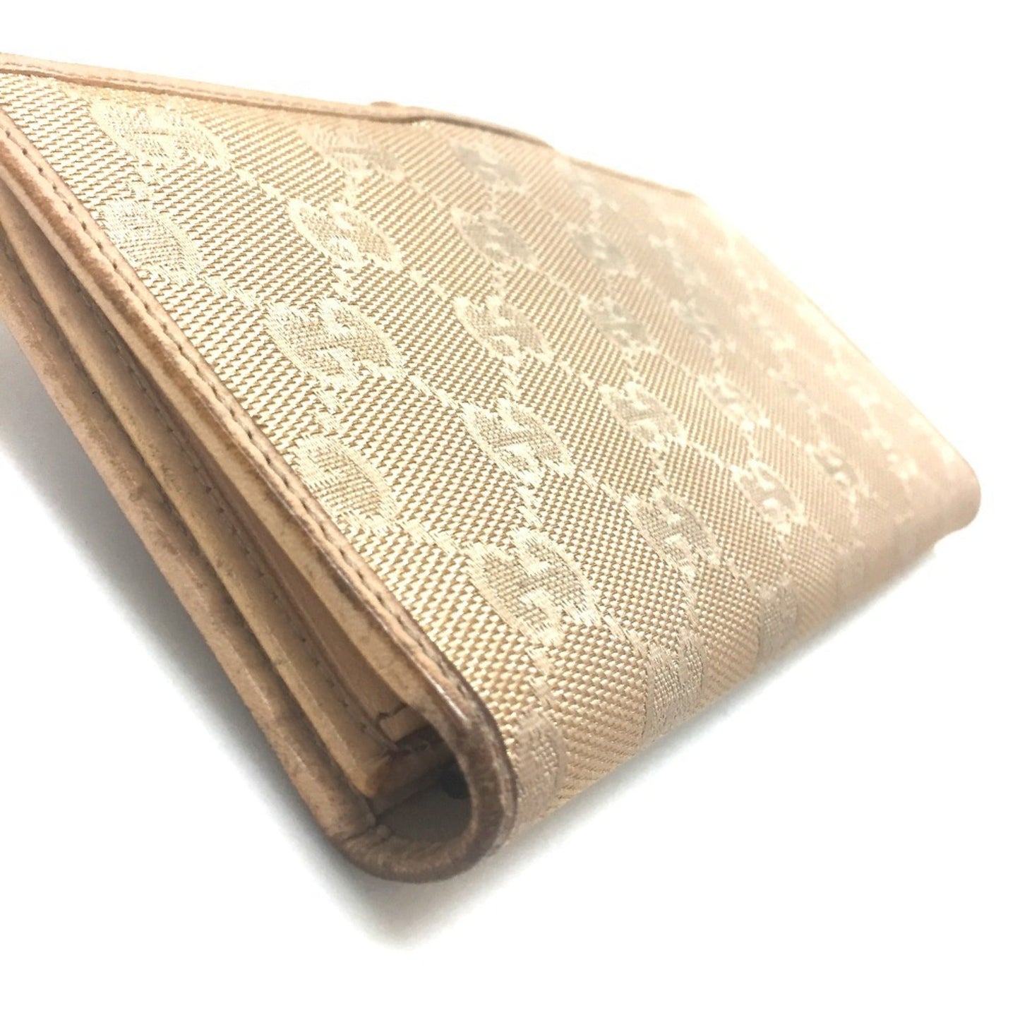 Gucci Pink Beige Gg Canvas Long Wallet (Bi-Fold)