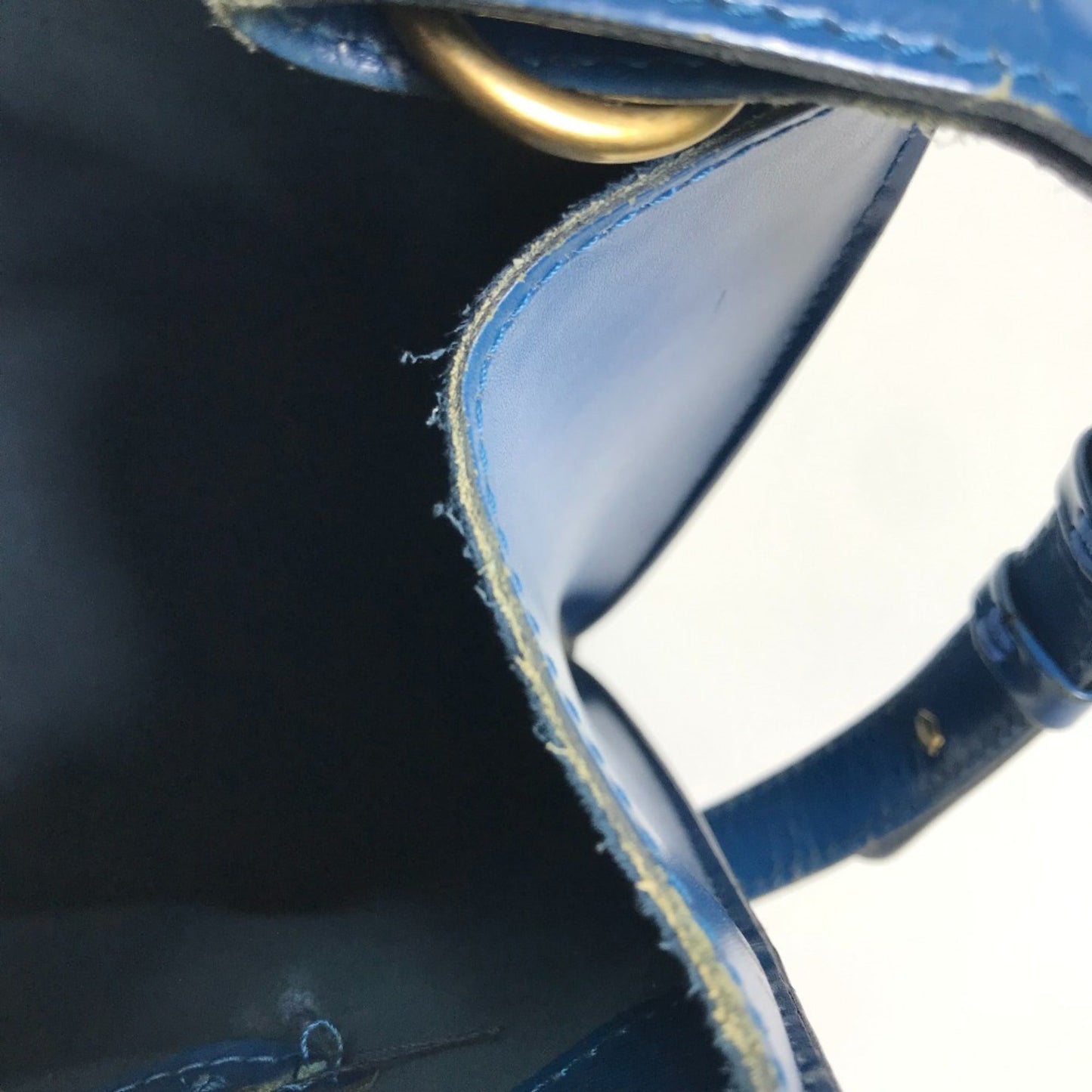Louis Vuitton Blue Leather Shoulder Bag