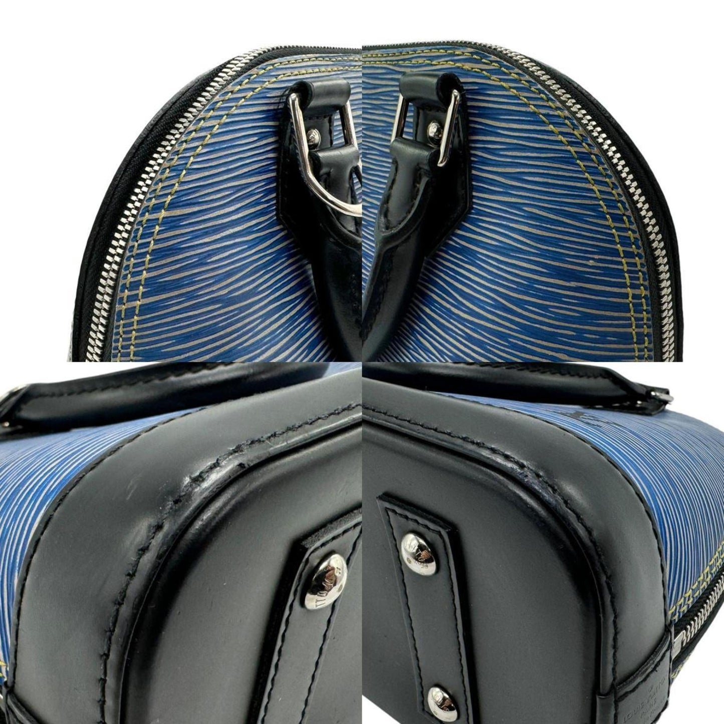 Louis Vuitton Blue Epi Leather Handbag Shoulder Bag