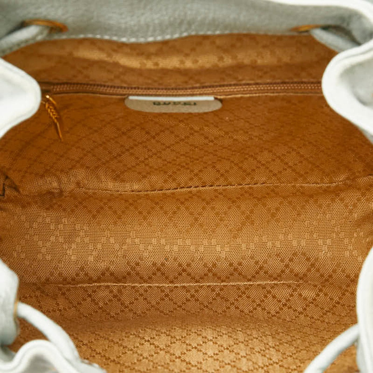 Gucci Light Blue Leather Suede Backpack