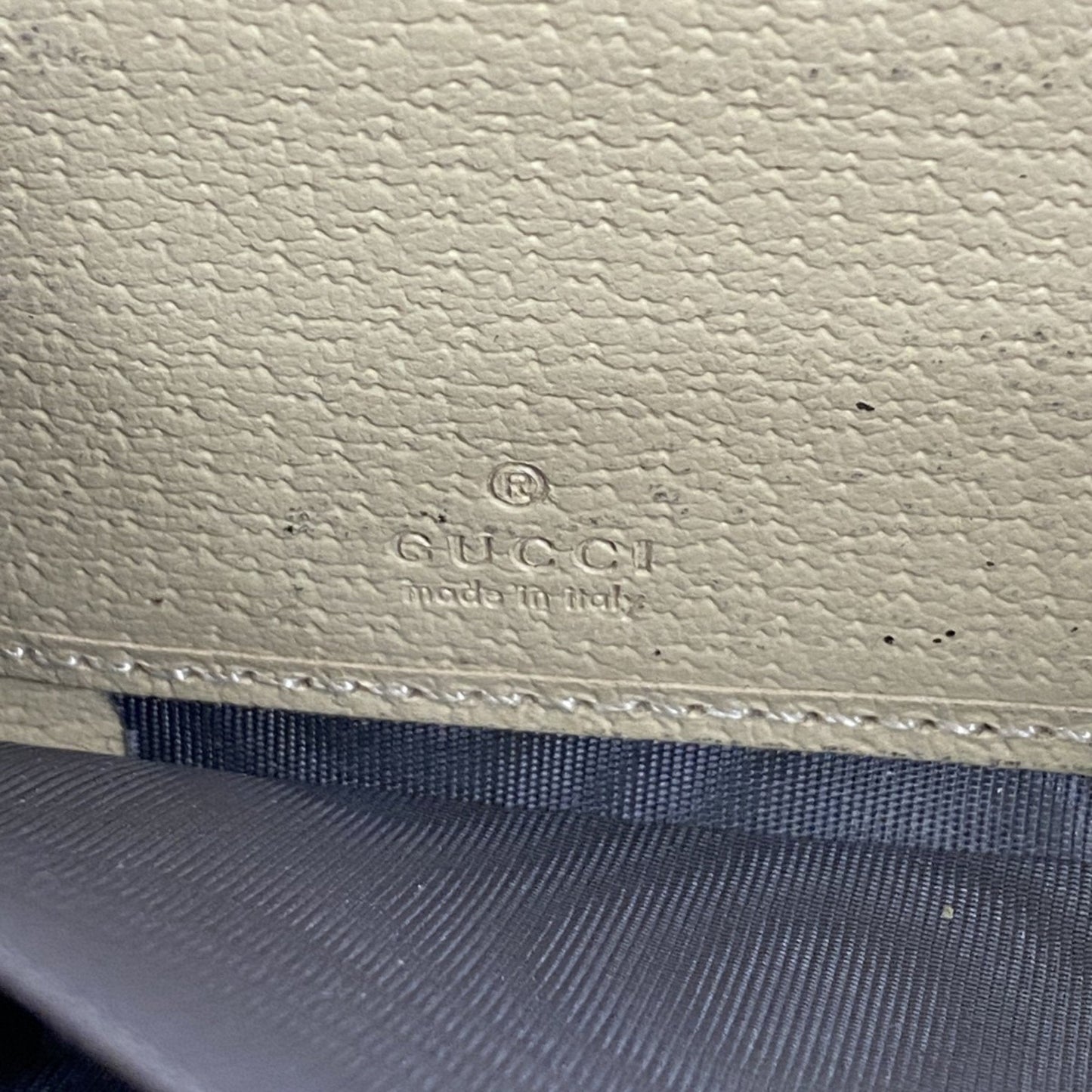 Gucci Beige Gray Nylon Canvas Long Wallet (Bi-Fold)