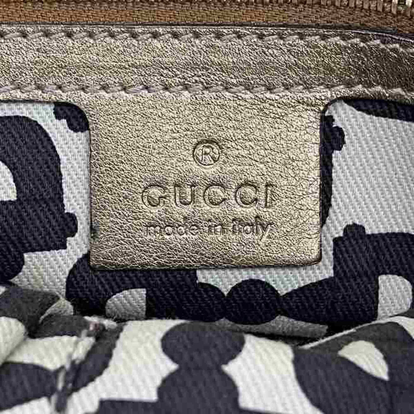 Gucci Beige Brown Gg Canvas Leather Tote Bag