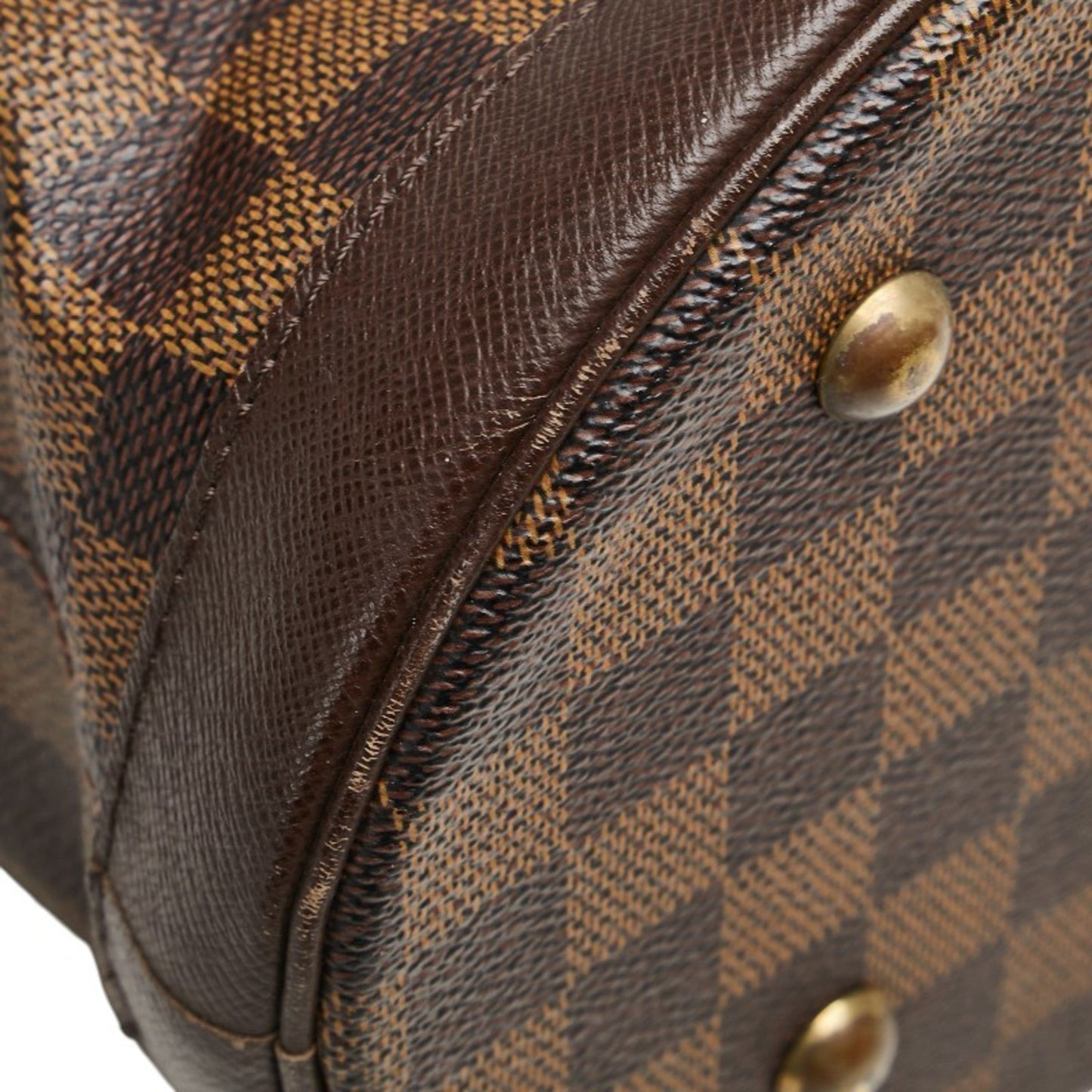 Louis Vuitton Brown Pvc Leather Shoulder Bag Tote Bag