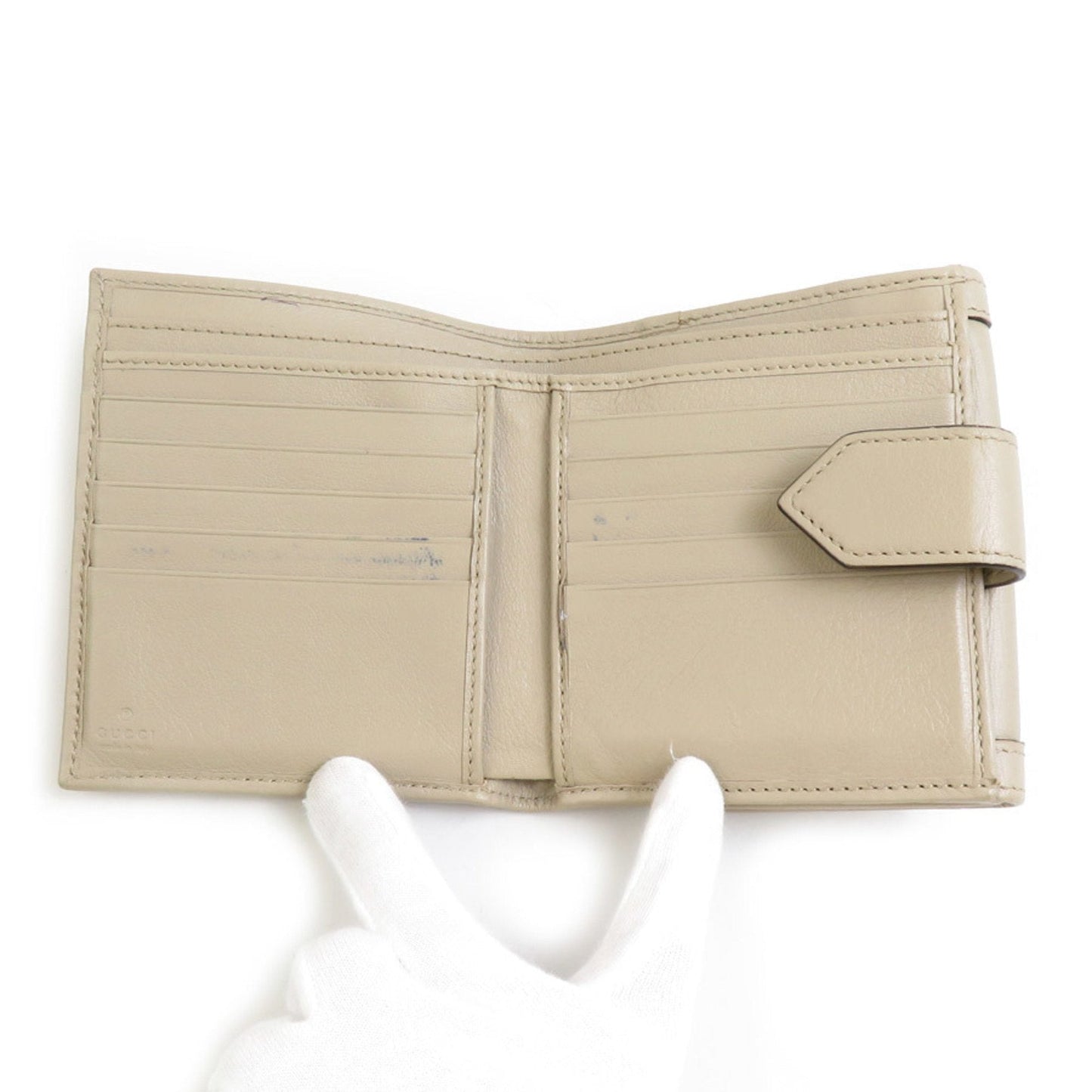 Gucci Beige Leather Wallet (Bi-Fold)