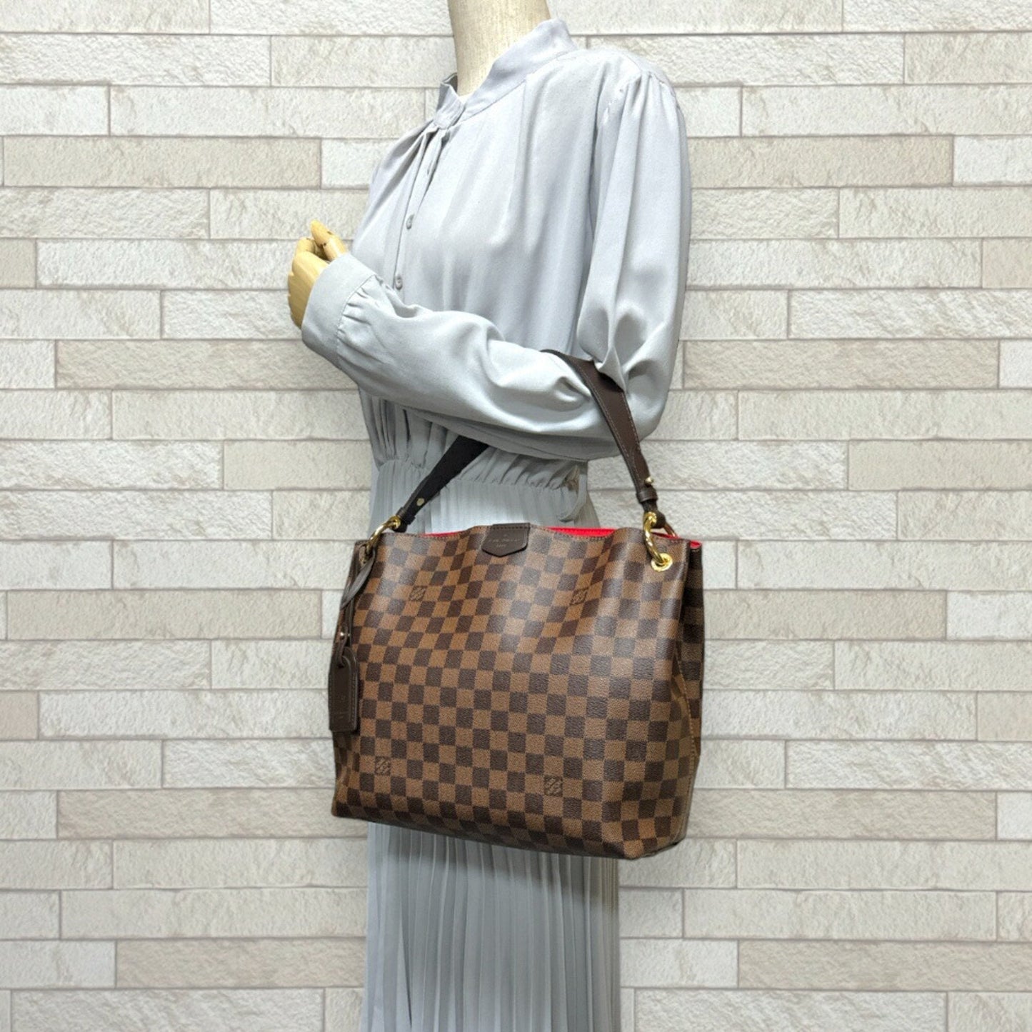 Louis Vuitton Damier Brown Damier Canvas Damier Canvas Shoulder Bag