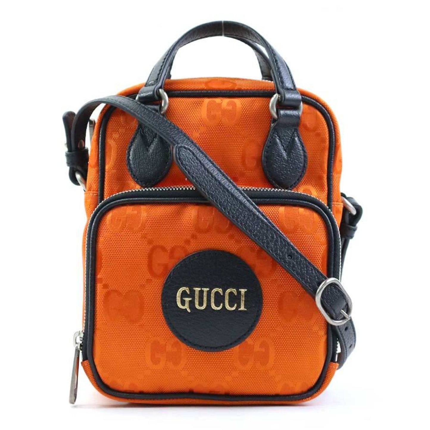 Gucci Orange Nylon Canvas Shoulder Bag ()