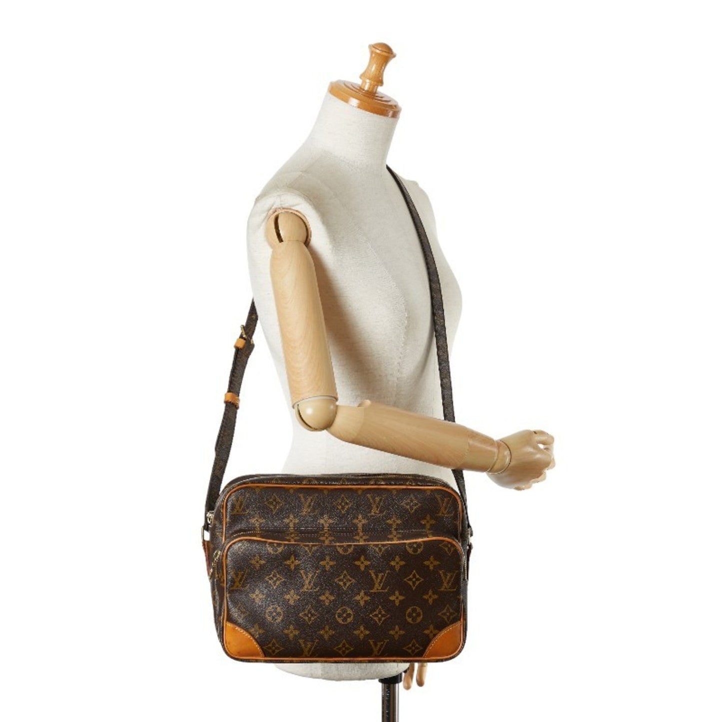 Louis Vuitton Brown Pvc Leather Shoulder Bag