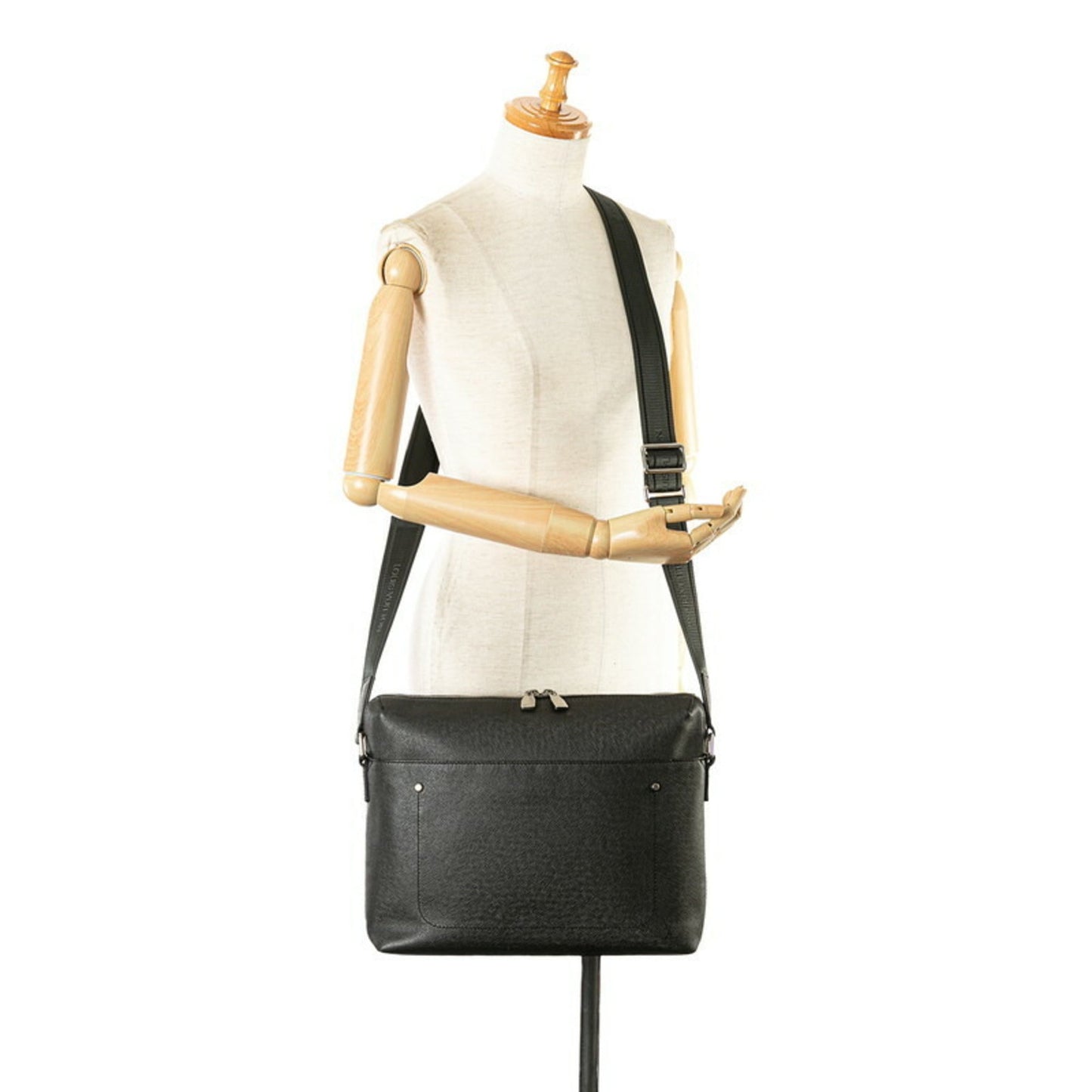Louis Vuitton Ardoise Black Leather Shoulder Bag