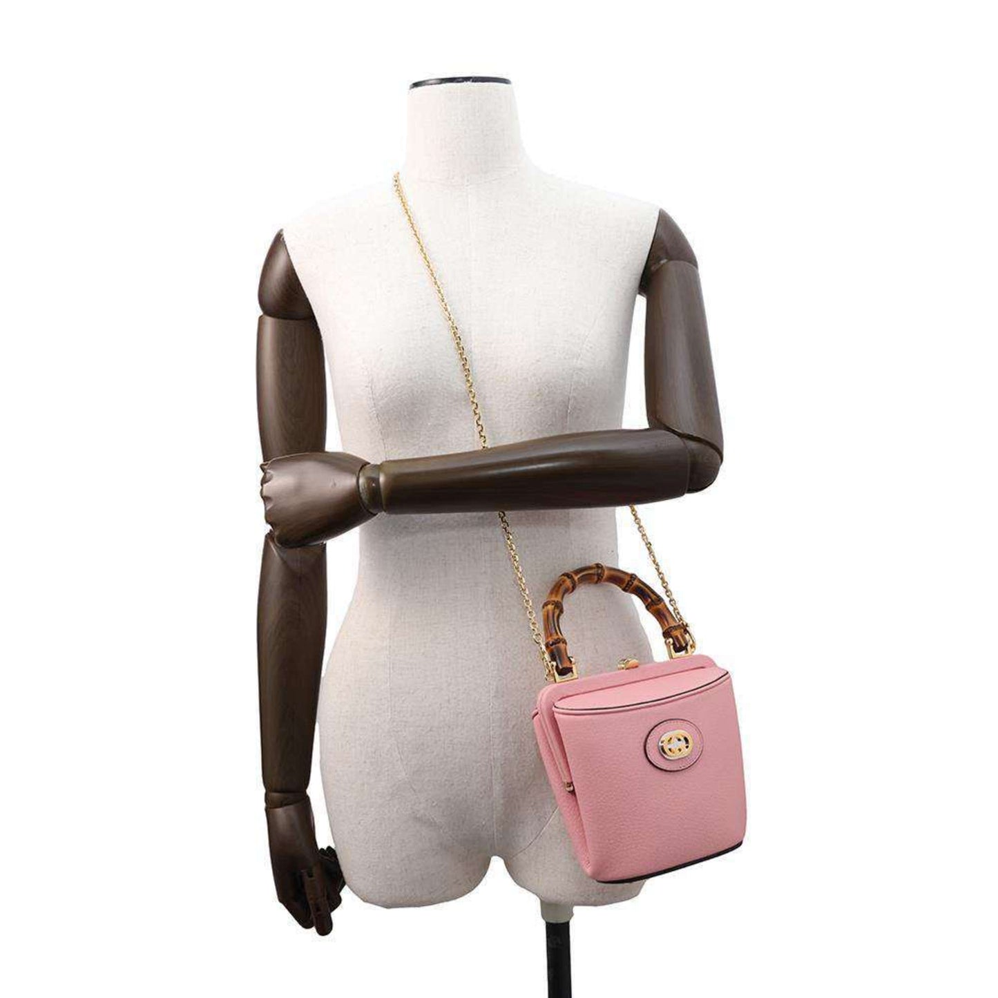 Gucci Pink Leather Handbag Shoulder Bag