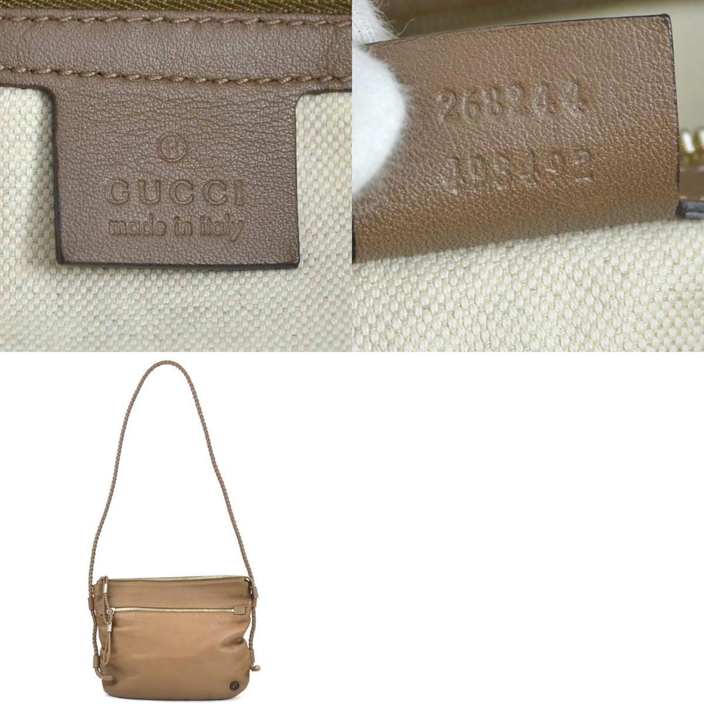 Gucci Brown Leather Shoulder Bag