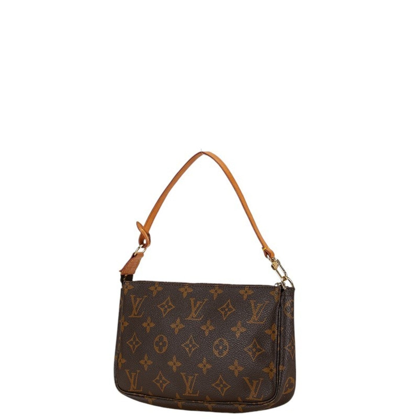 Louis Vuitton Brown Pvc Leather Pochette Shoulder Bag