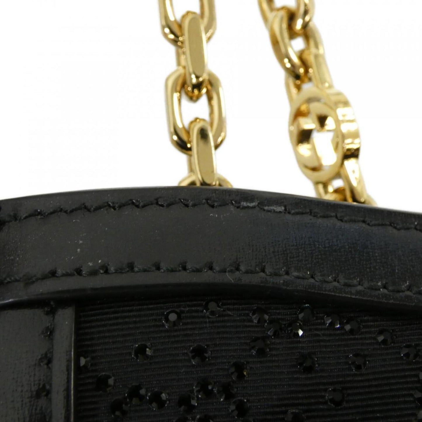 Gucci Black Canvas Leather Handbag
