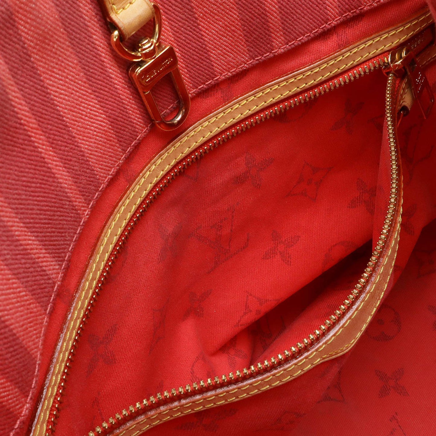 Louis Vuitton Rouge Grenadine Canvas Shoulder Bag Tote Bag