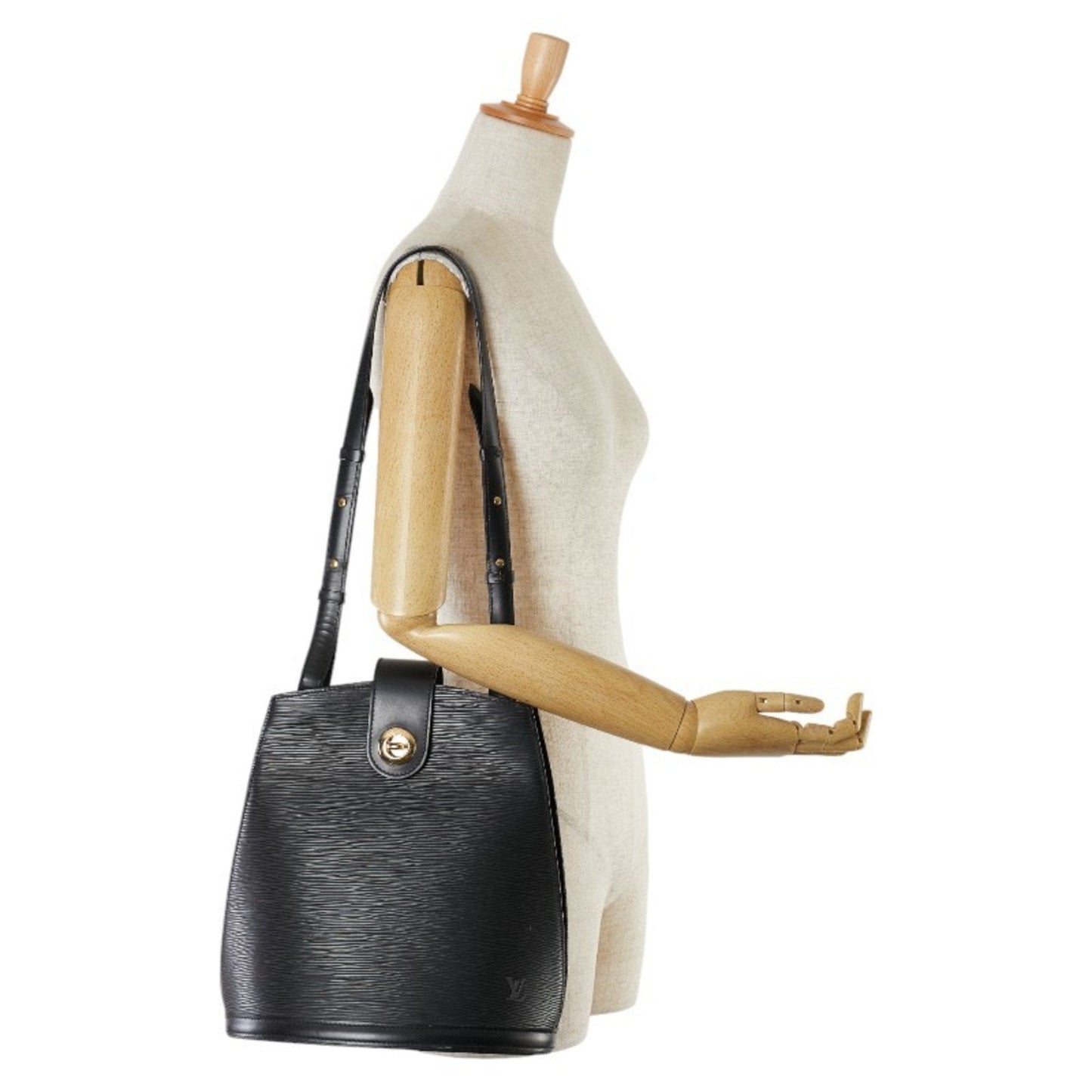 Louis Vuitton Black Noir Epi Leather Shoulder Bag