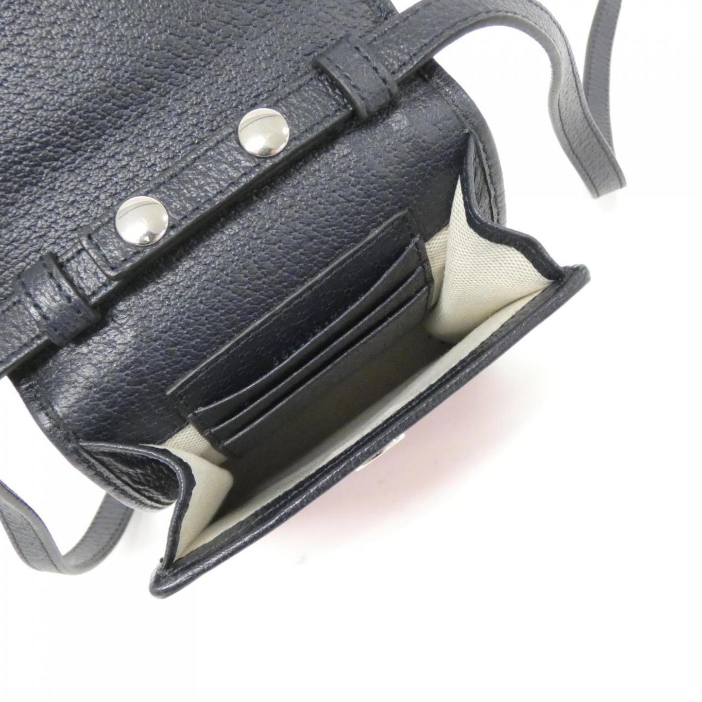 Gucci Navy Red Color Gg Canvas Leather Shoulder Bag