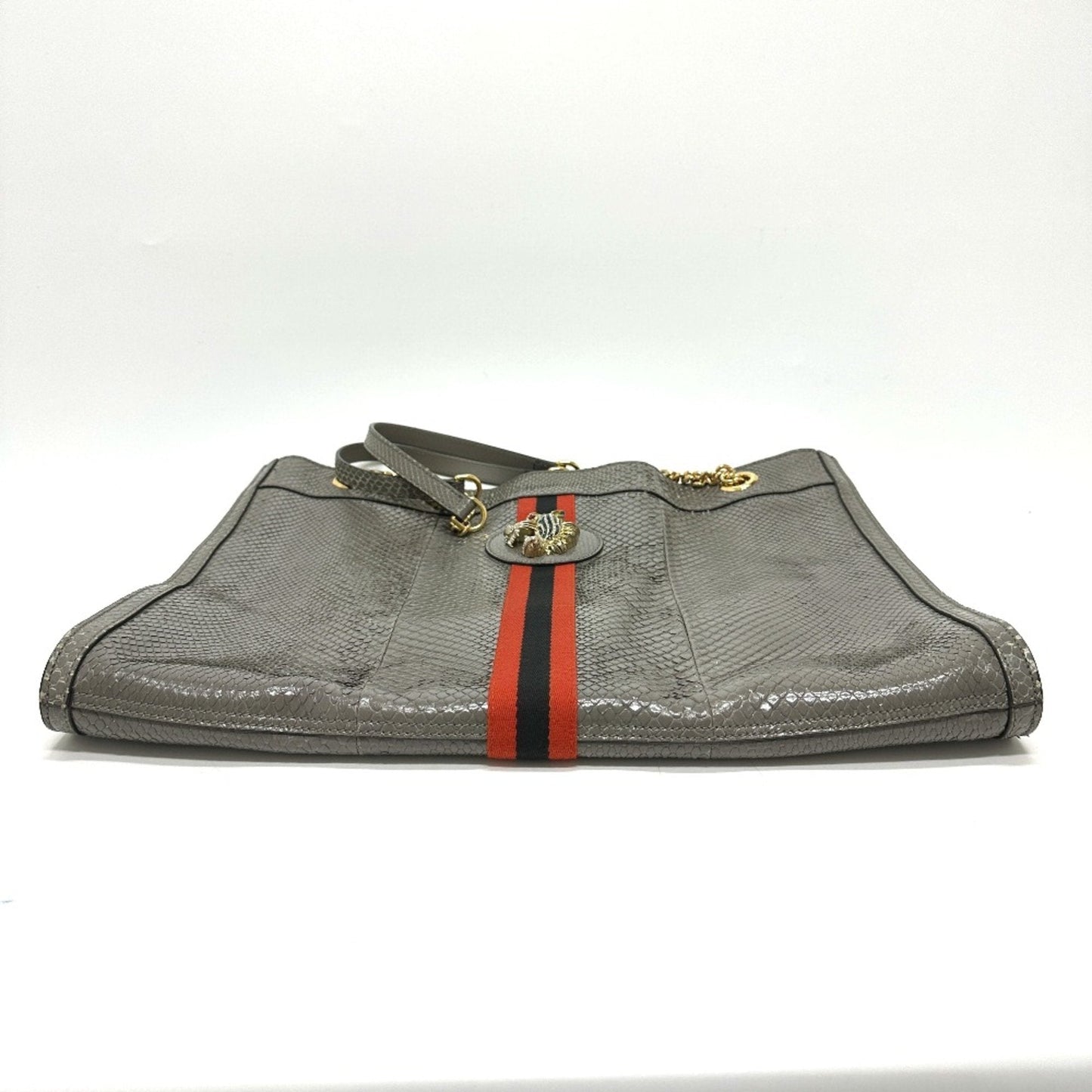 Gucci Gray Leather Tote Bag