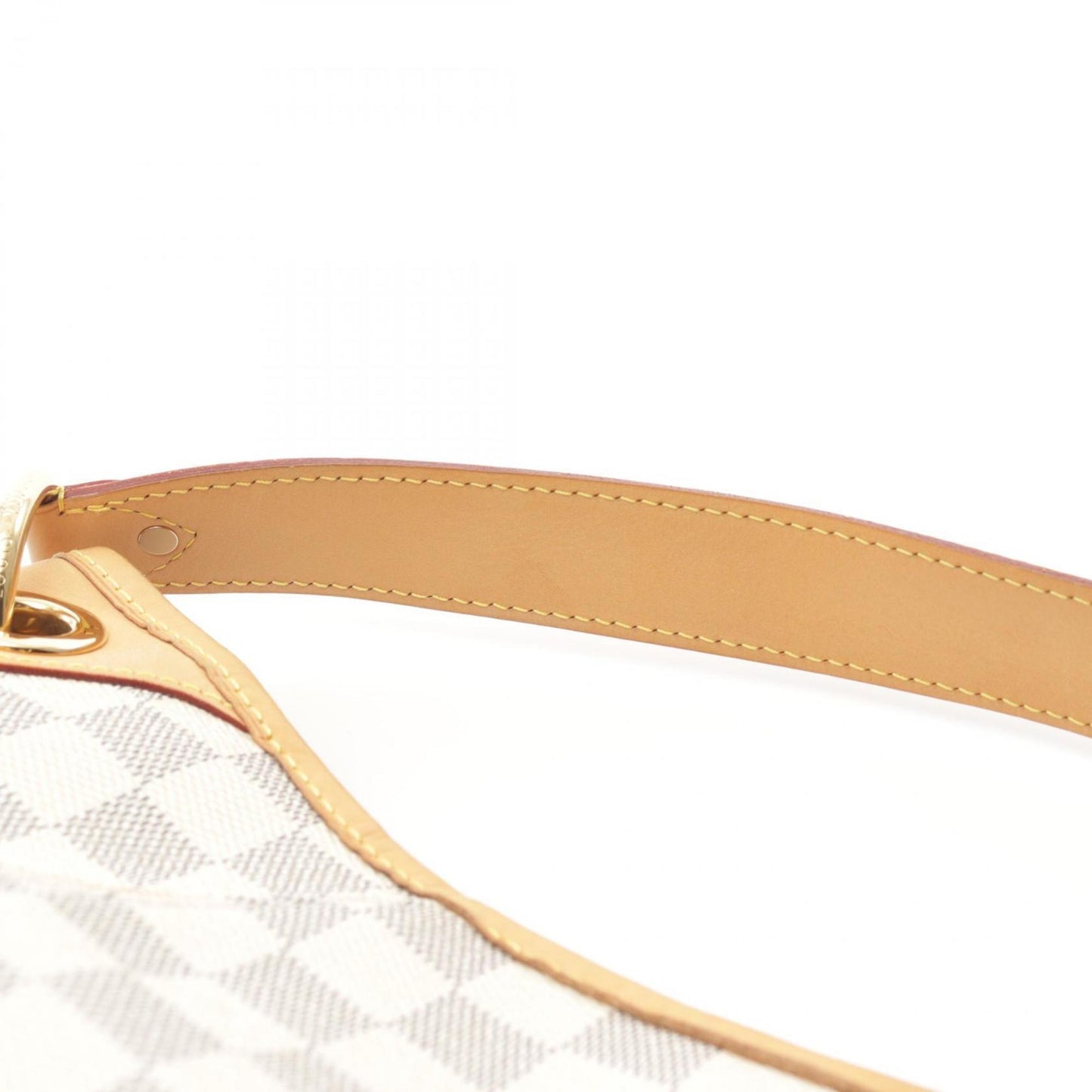 Louis Vuitton Damier Azur White Coated Canvas Leather Shoulder Bag