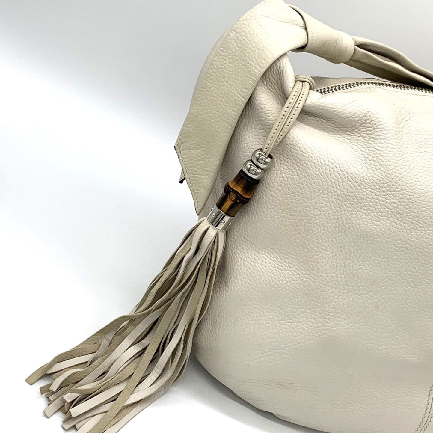 Gucci Ivory White Leather Shoulder Bag